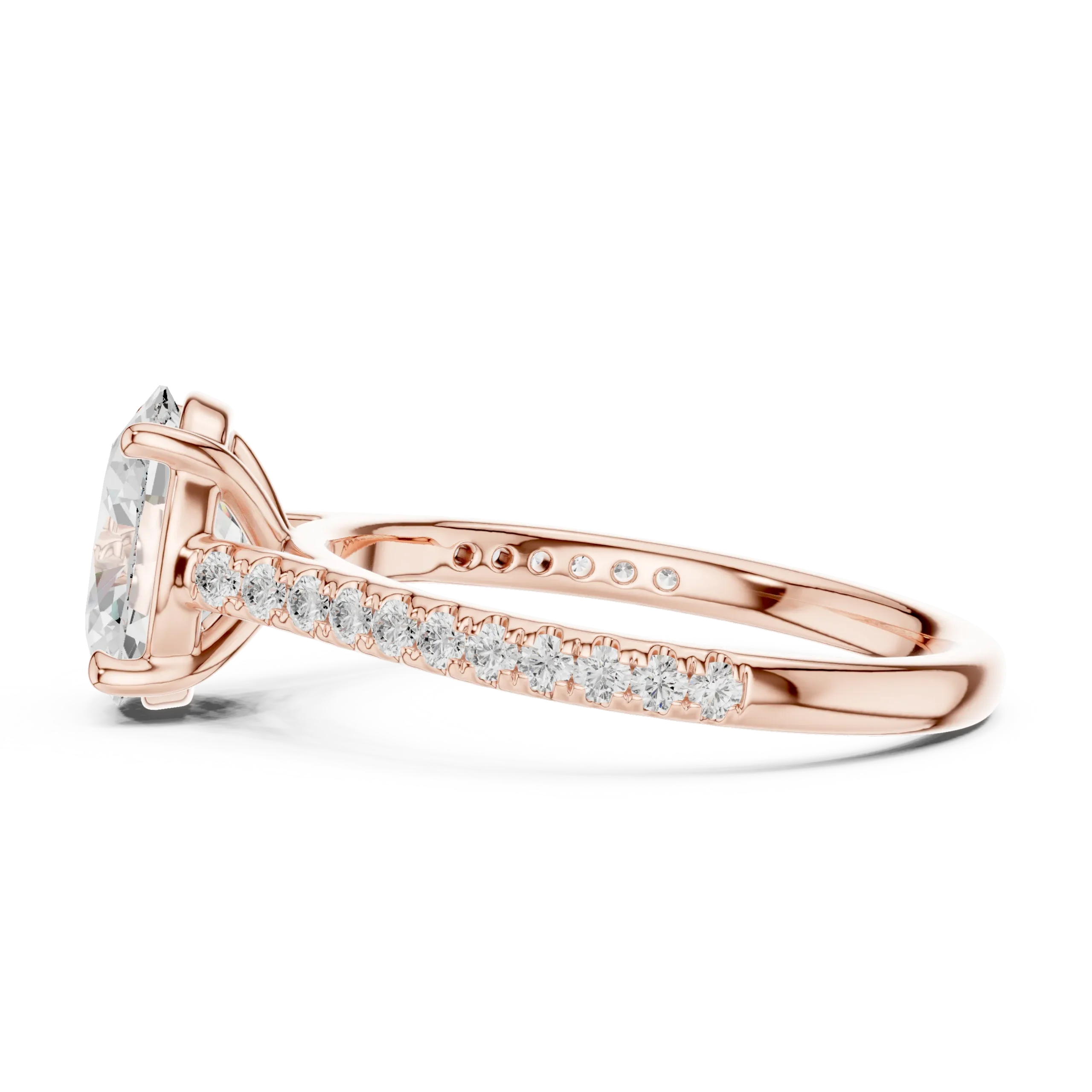Ovelia Oval Diamond Solitaire Ring - Image 3