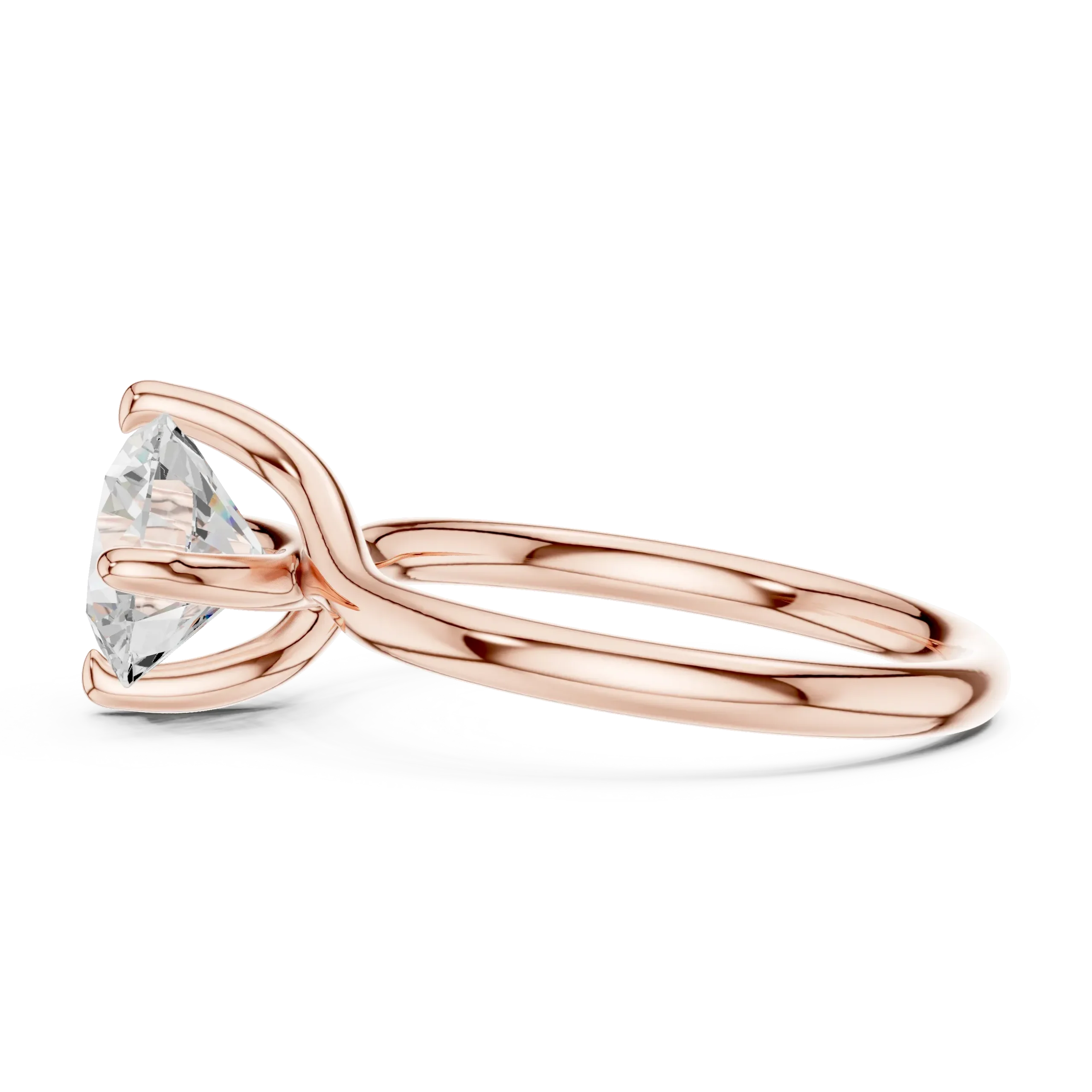 Royelle Twist Diamond Solitaire Ring - Image 3