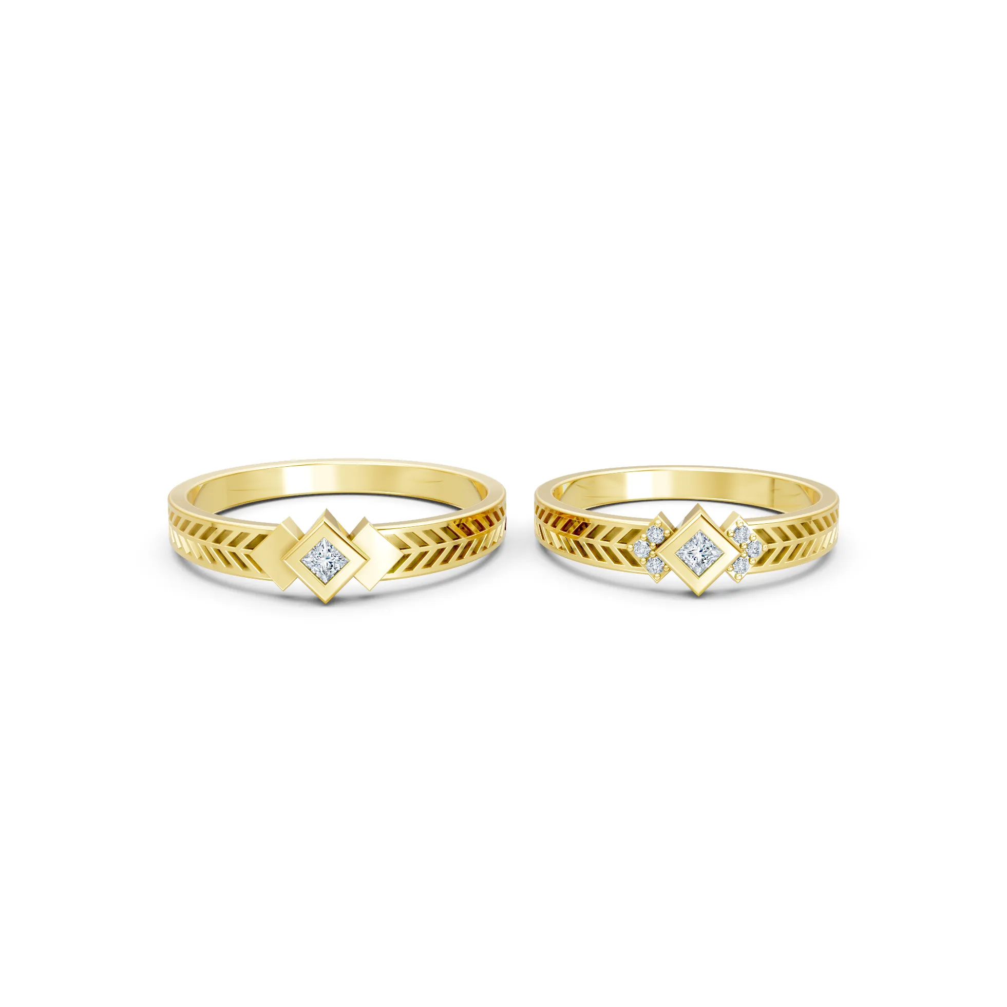 Likara Diamond Couple Band Set - Image 7