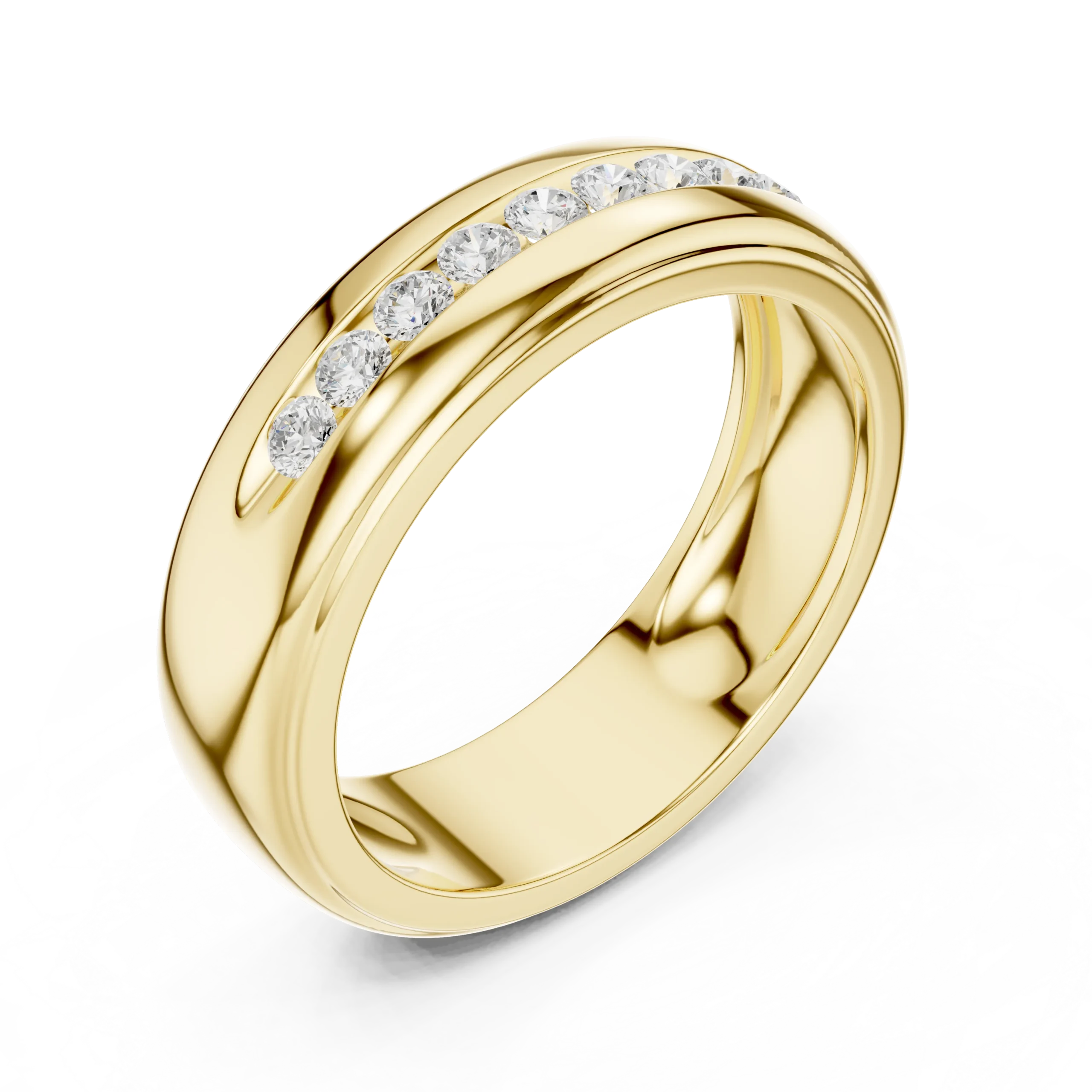 Classic Nine-Stone Diamond Wedding Band - Image 3