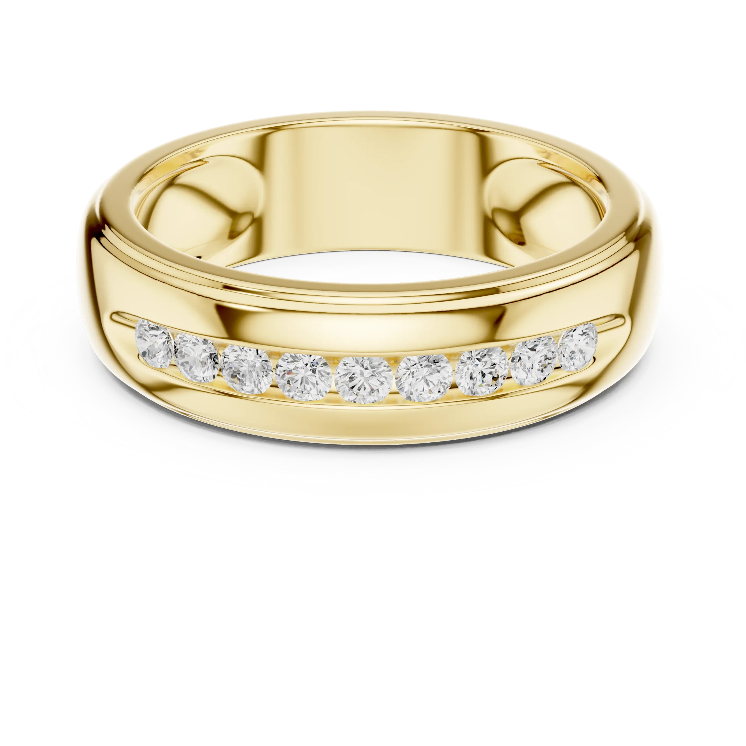 Classic Nine-Stone Diamond Wedding Band