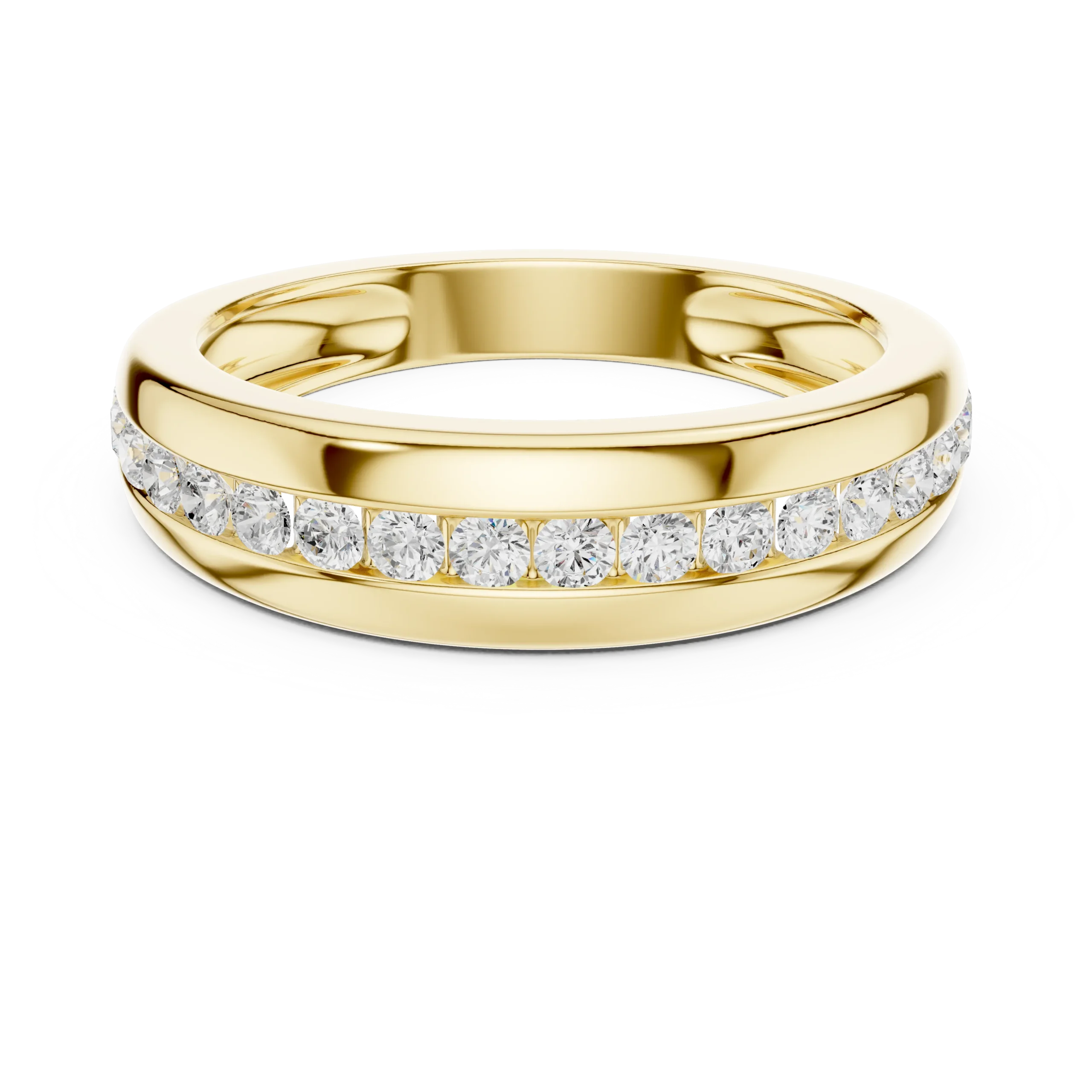Classic Channel Diamond Gold Ring
