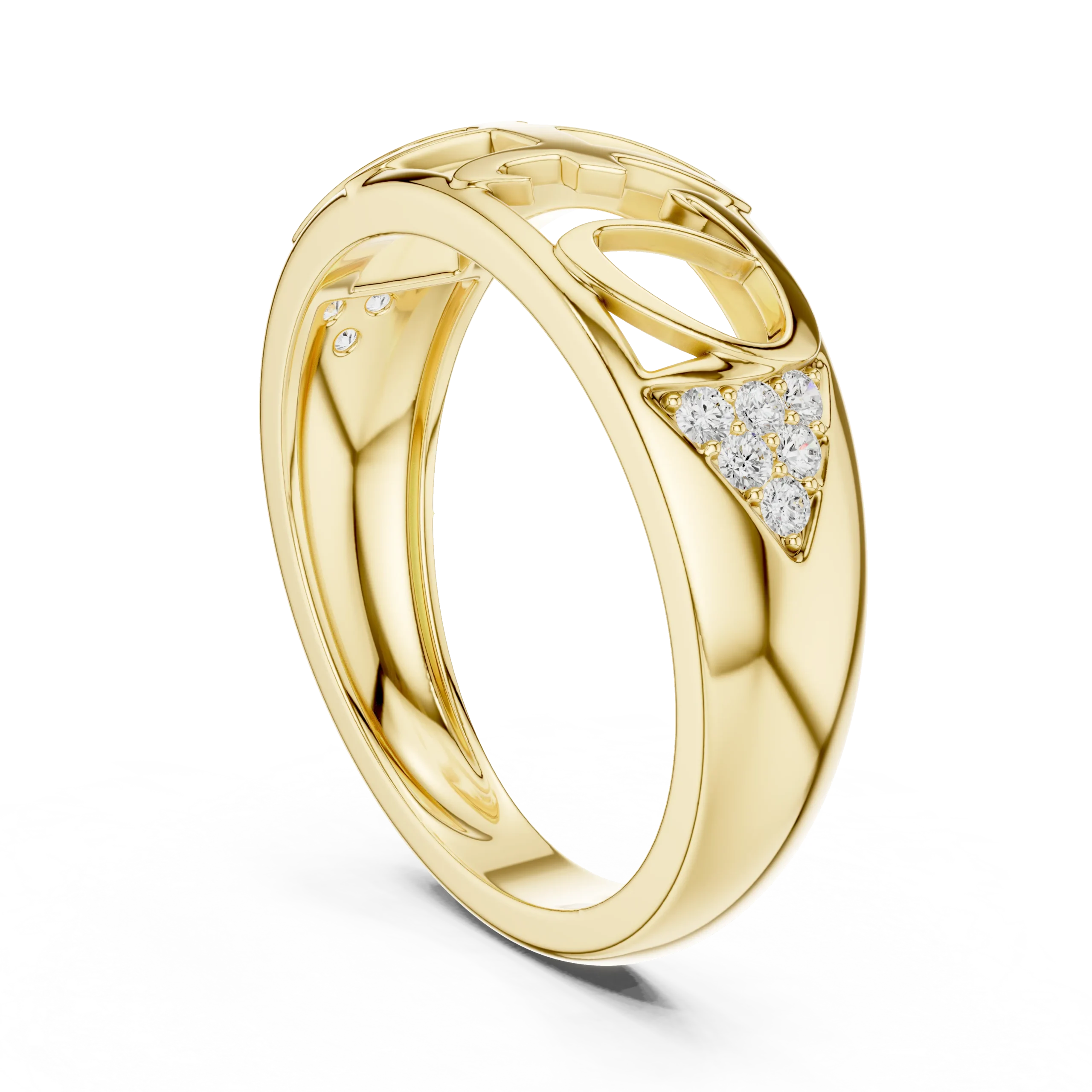 Dad Diamond Accent Gold Fashion Ring - Image 4