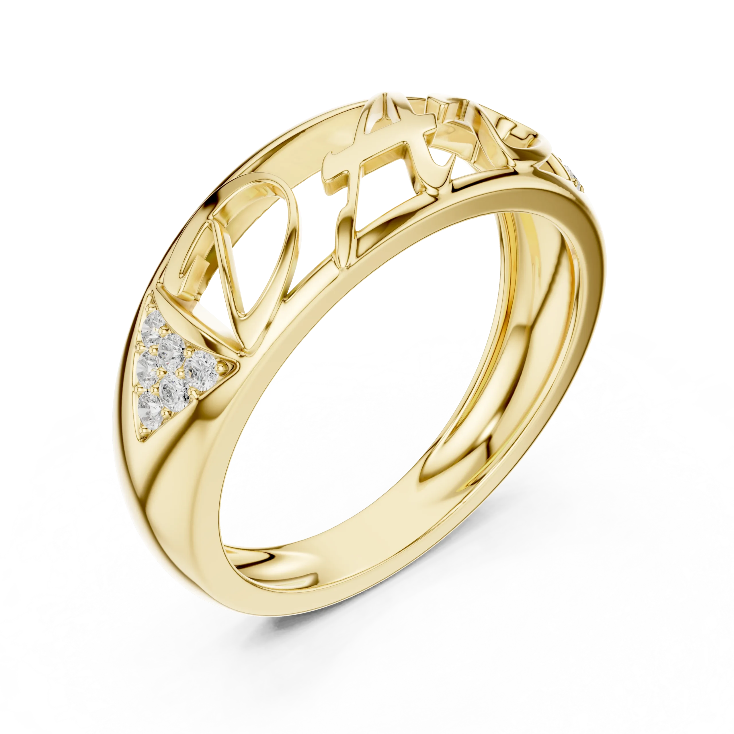 Dad Diamond Accent Gold Fashion Ring - Image 3