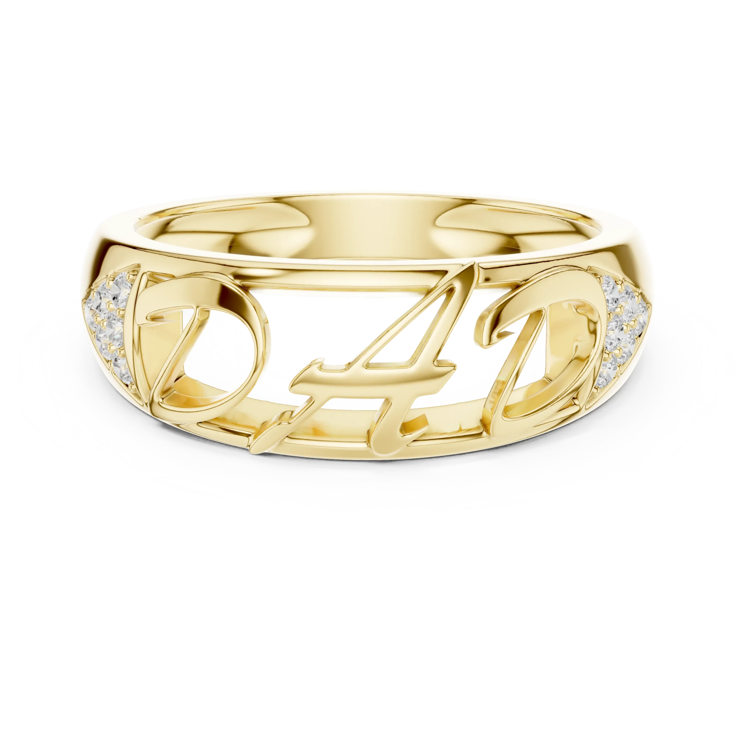 Dad Diamond Accent Gold Fashion Ring