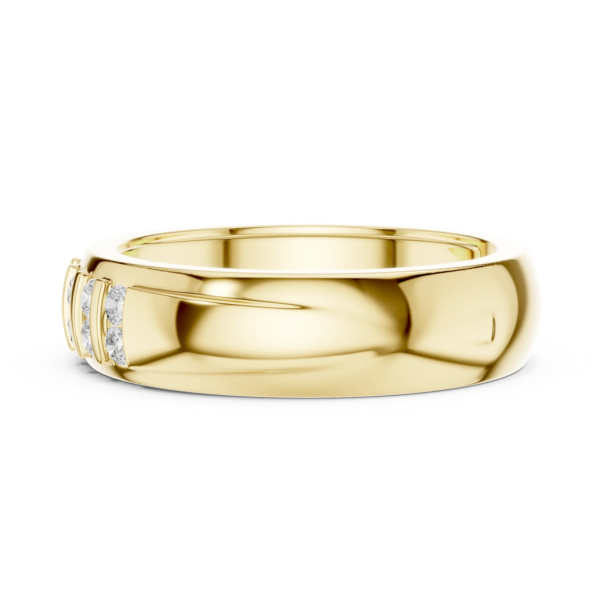 Prong Set Diamond Men's Wedding Band - Image 2