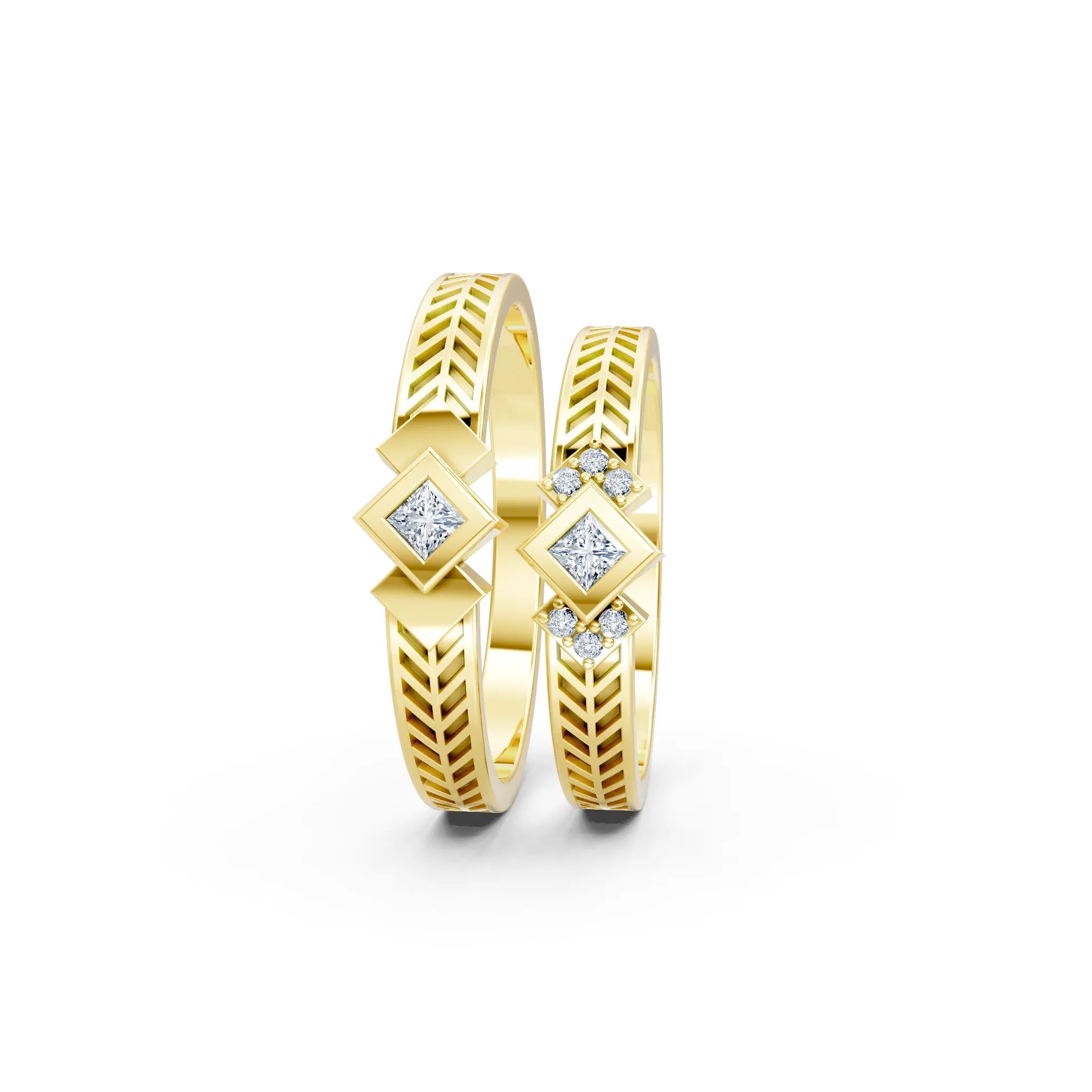 Likara Diamond Couple Band Set - Image 4
