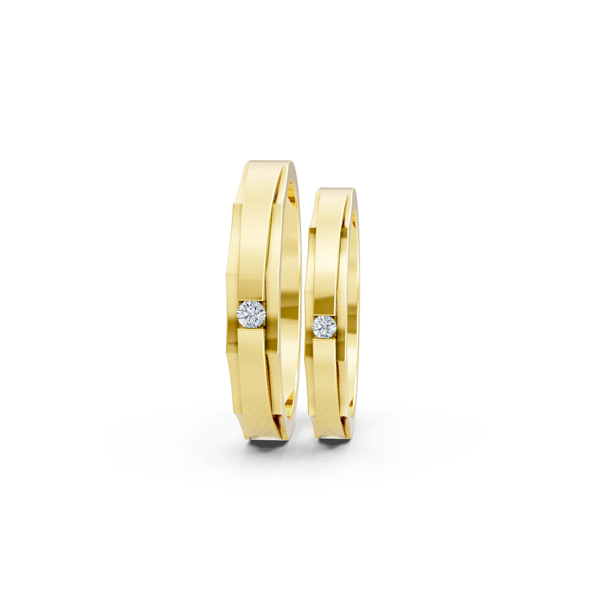 Horus Diamond Couple Wedding Band Set - Image 4