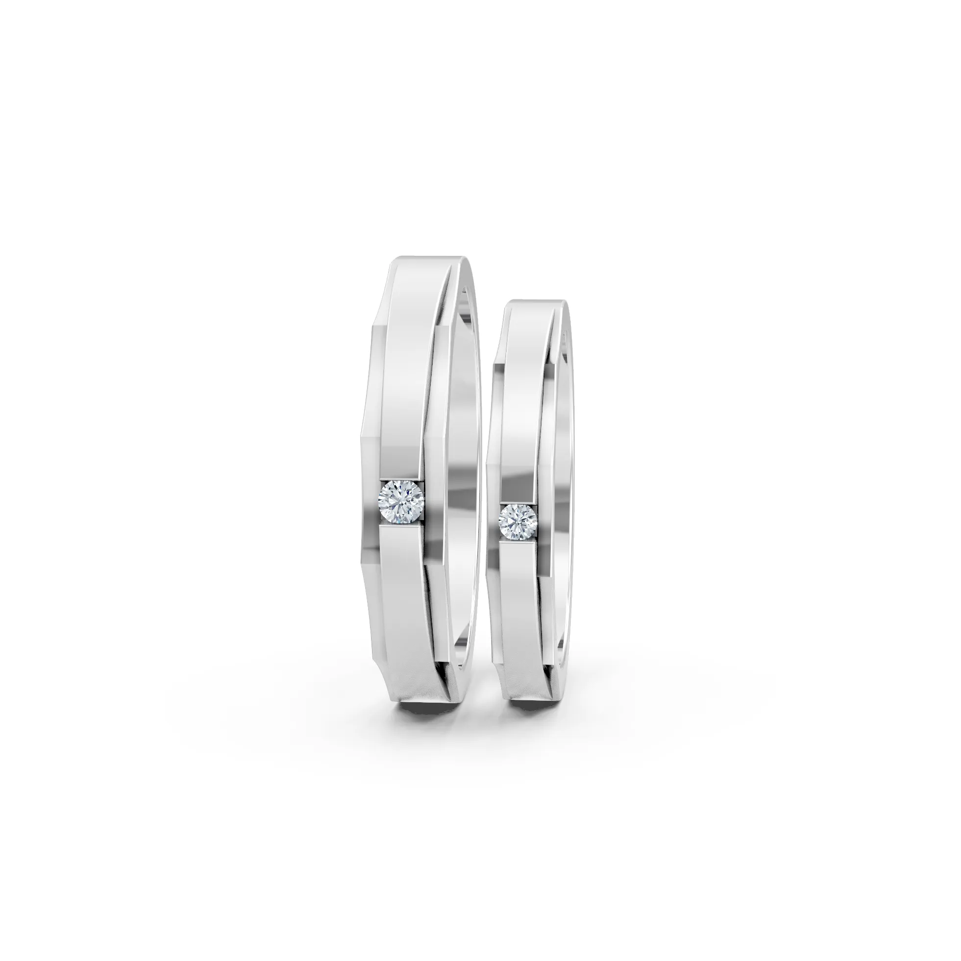 Horus Diamond Couple Wedding Band Set - Image 5