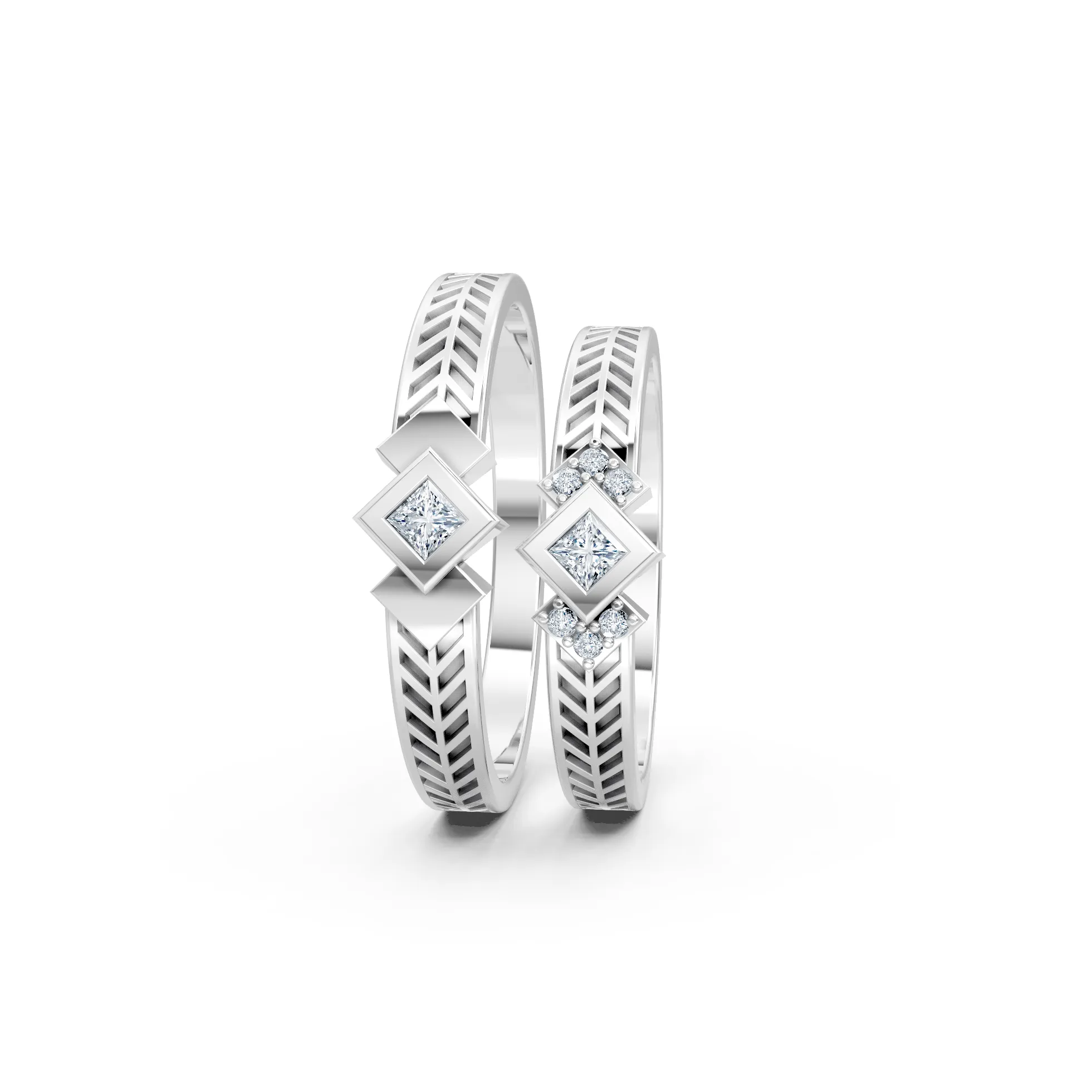 Likara Diamond Couple Band Set - Image 5