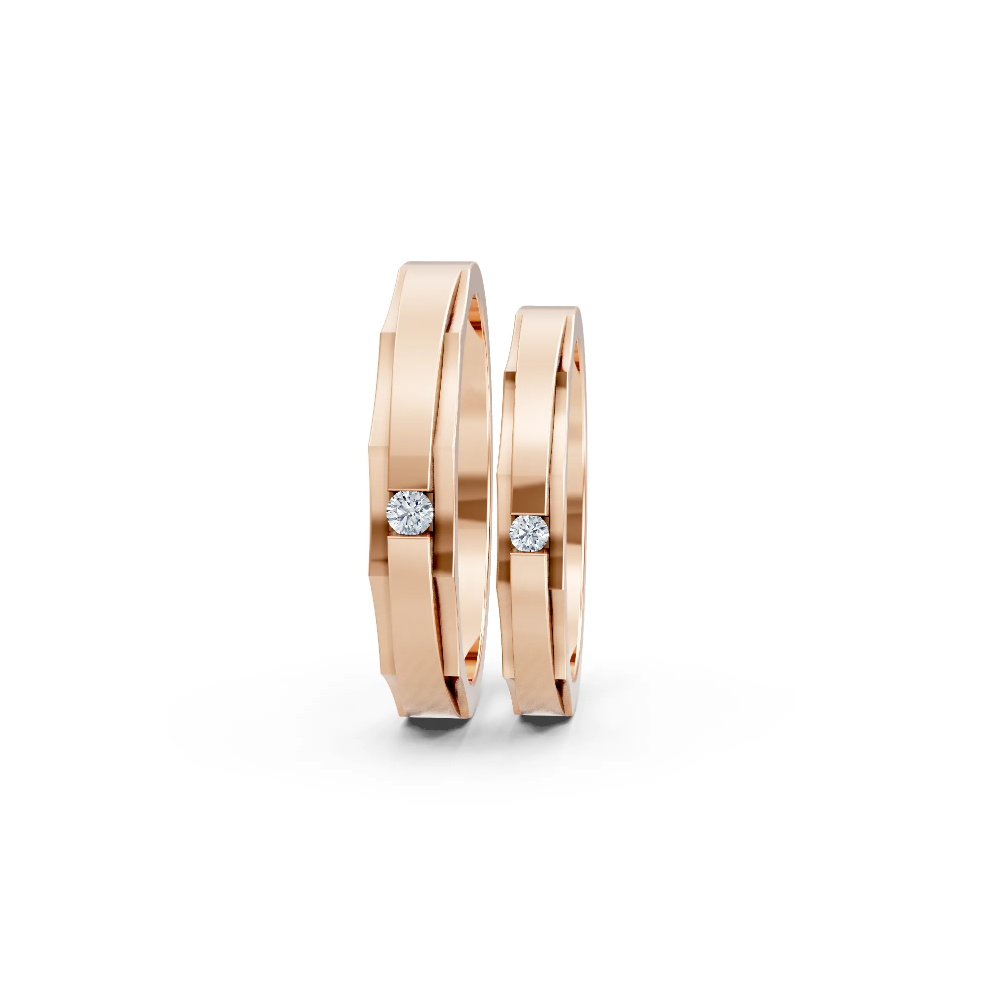 Horus Diamond Couple Wedding Band Set - Image 6