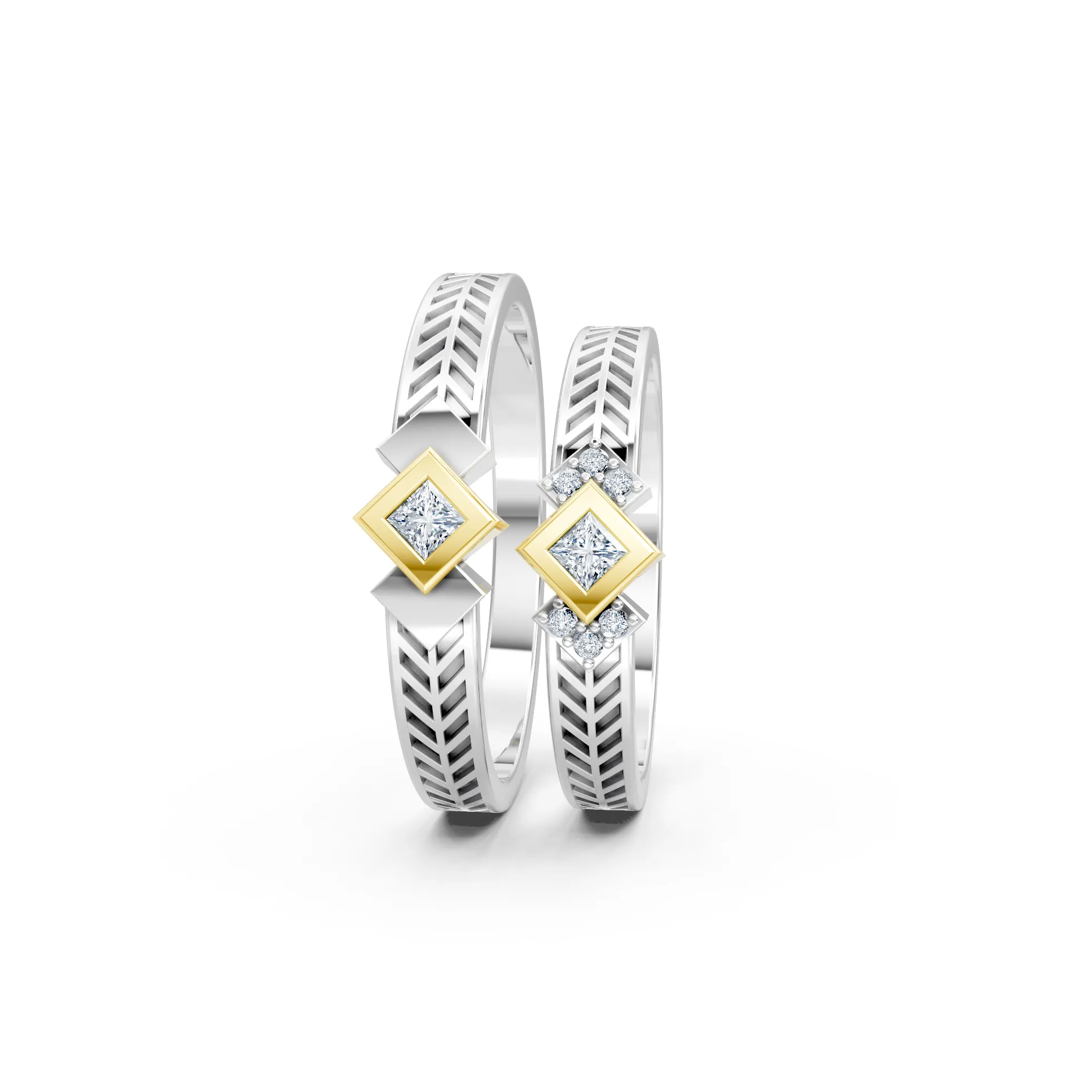 Likara Diamond Couple Band Set - Image 6