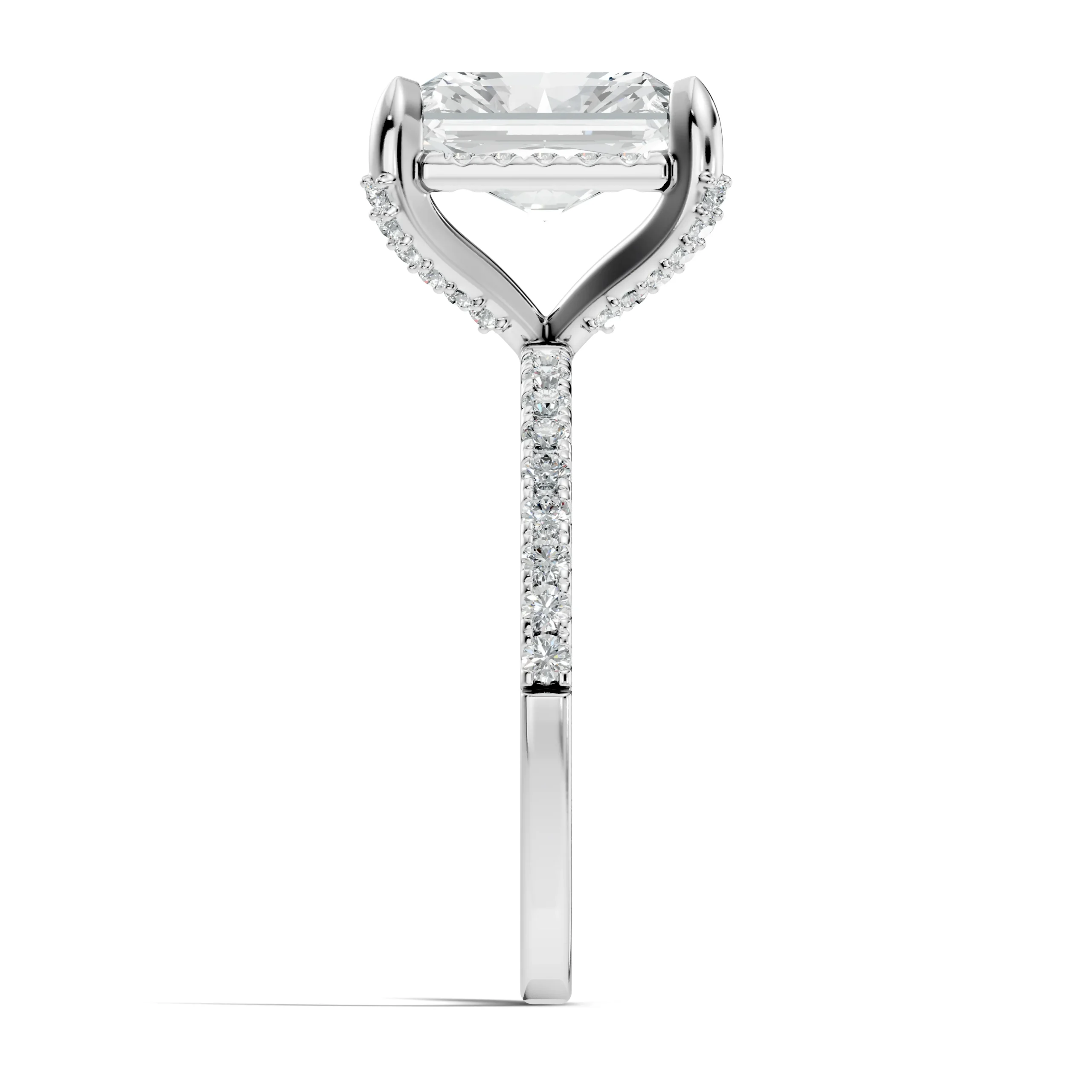 Radiara Radiant Halo Pavé Engagement Ring - Image 3