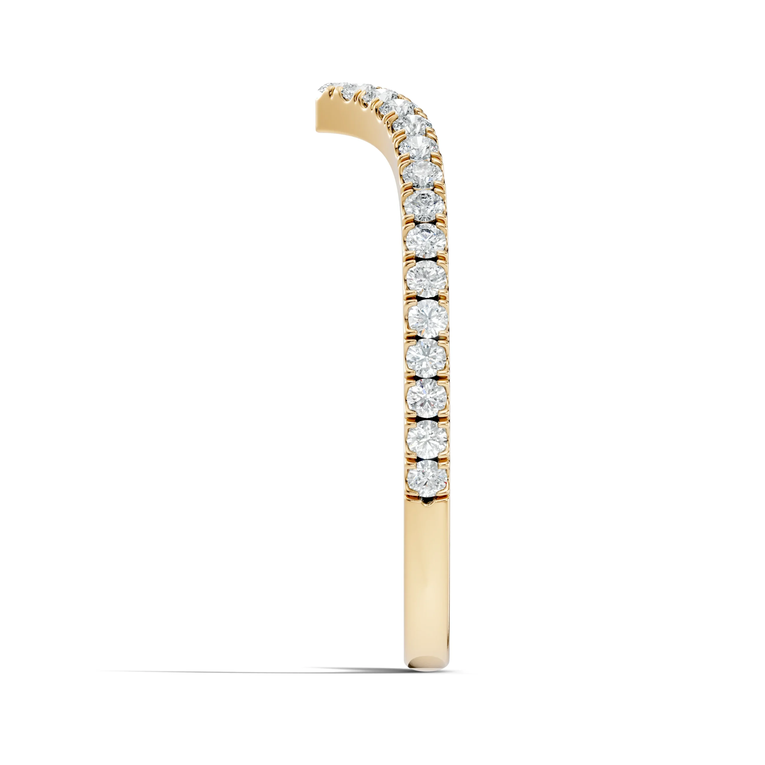 Wishbone V Shape Diamond Inspired Stacking Ring - Image 4