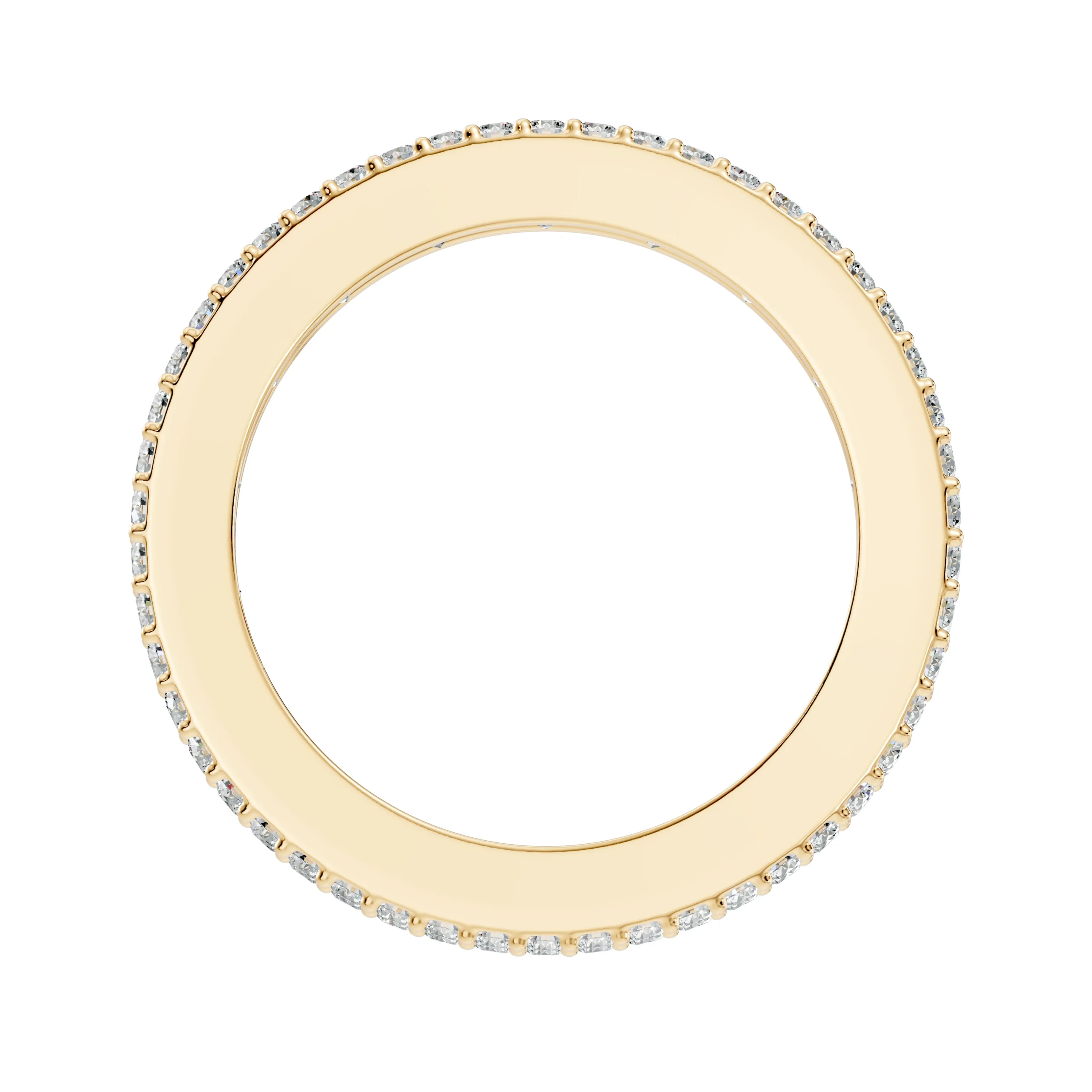 Triple Row Princess & Round Diamond Eternity Ring - Image 2