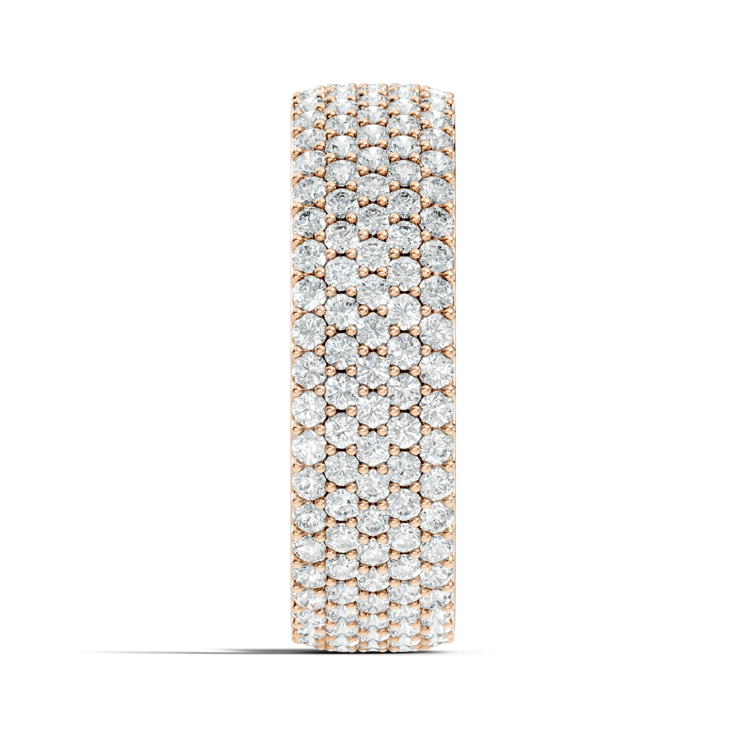 Five Row Diamond Wide Eternity Ring - Image 3