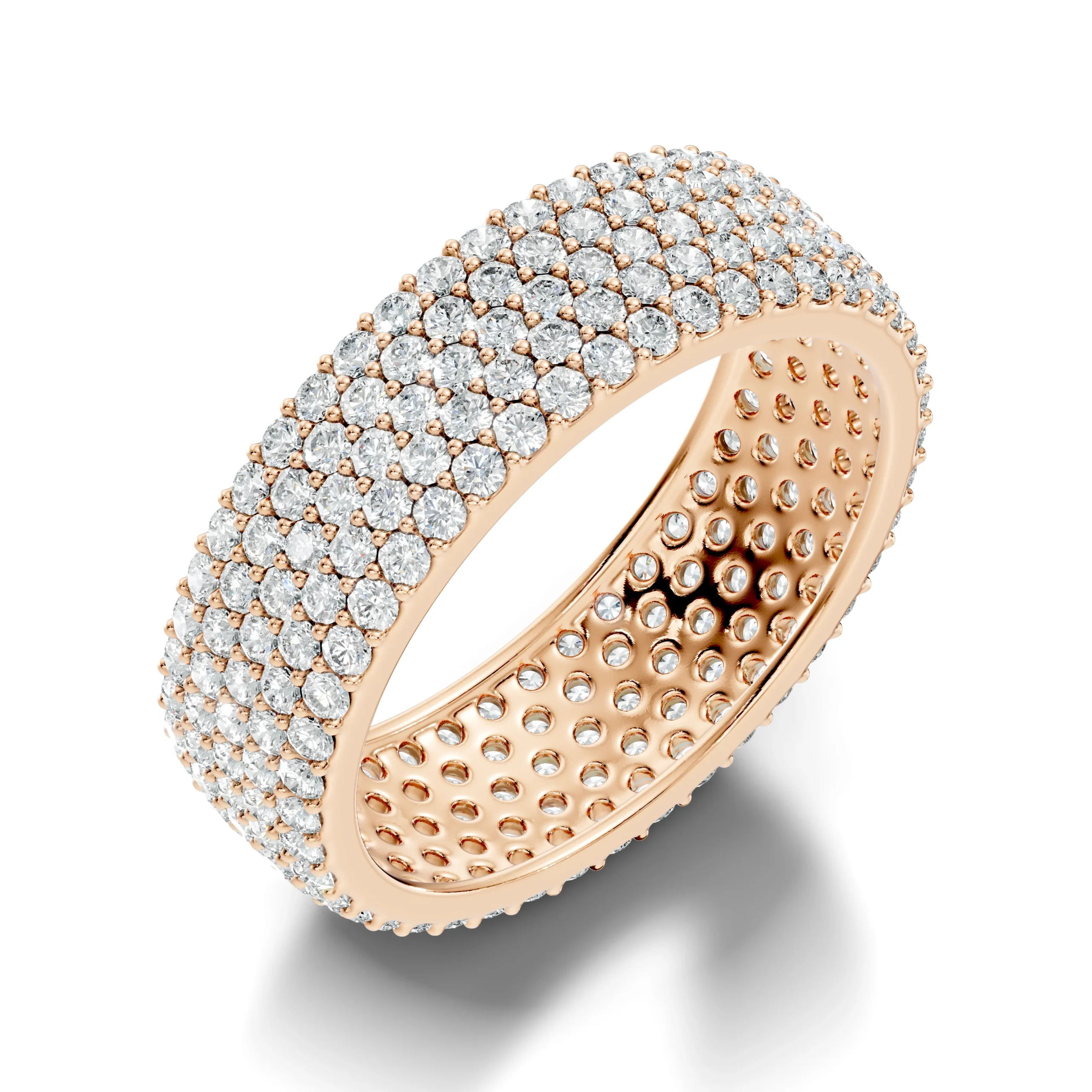 Five Row Diamond Wide Eternity Ring - Image 4