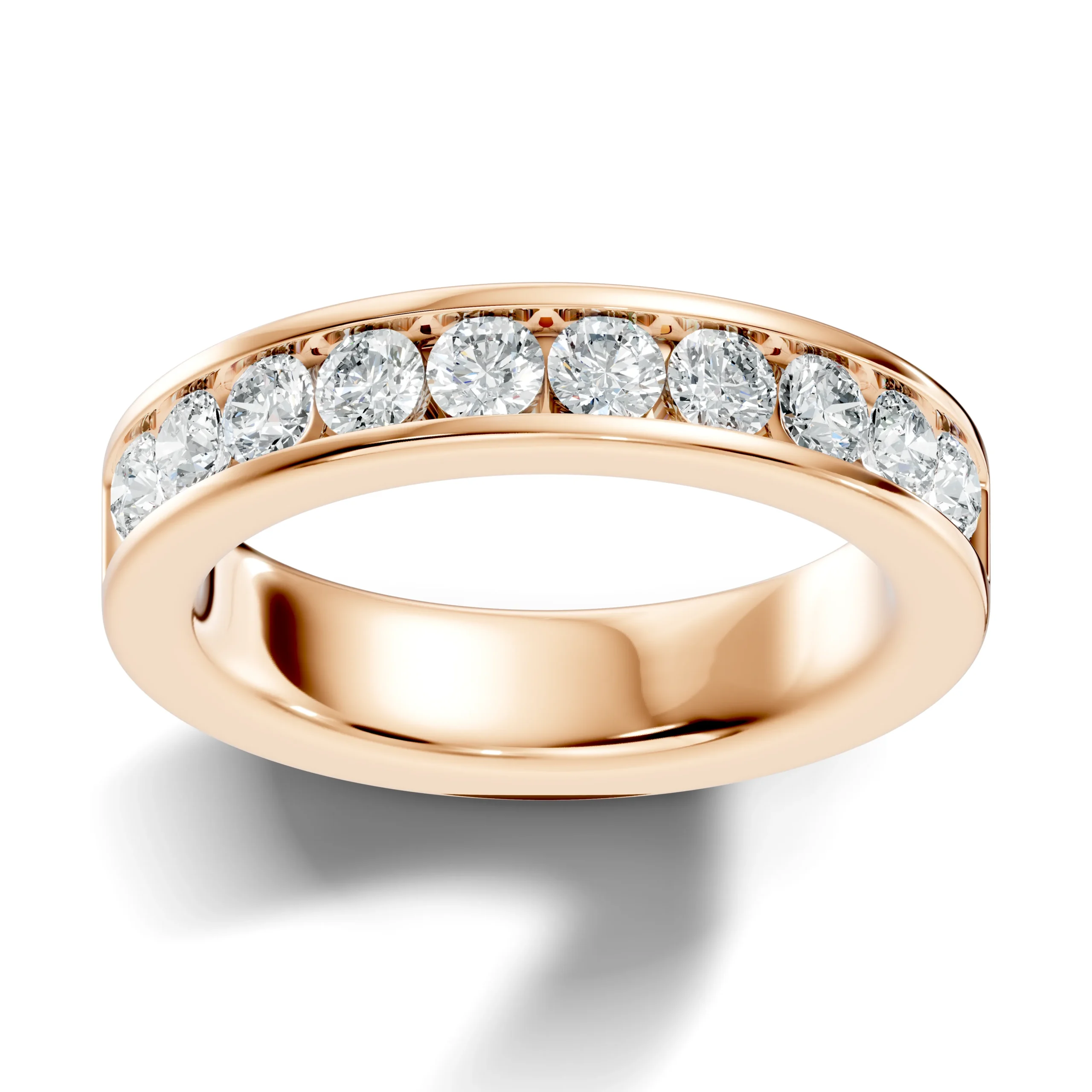 Channel Set Half Eternity Diamond Band - Image 3