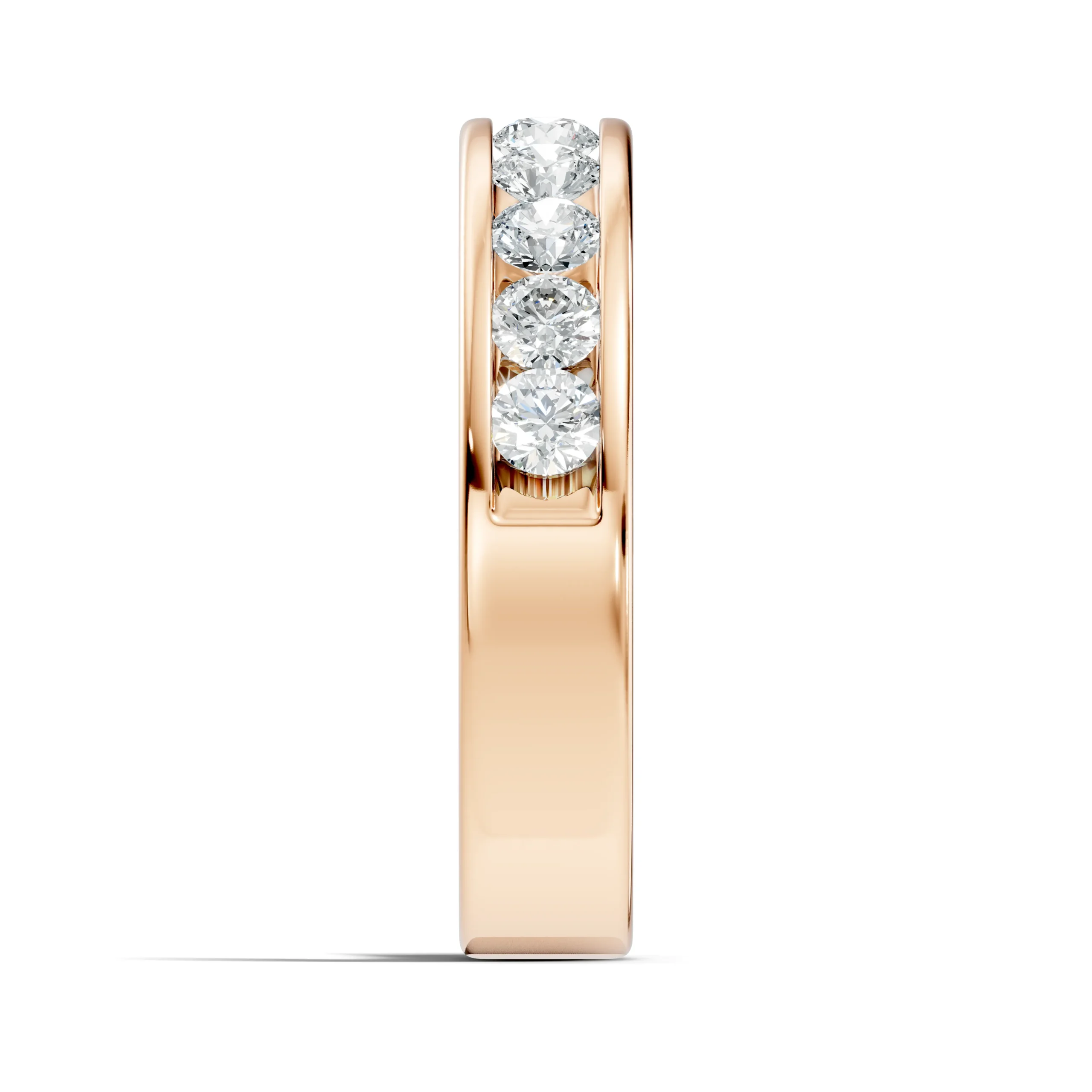 Channel Set Half Eternity Diamond Band - Image 4