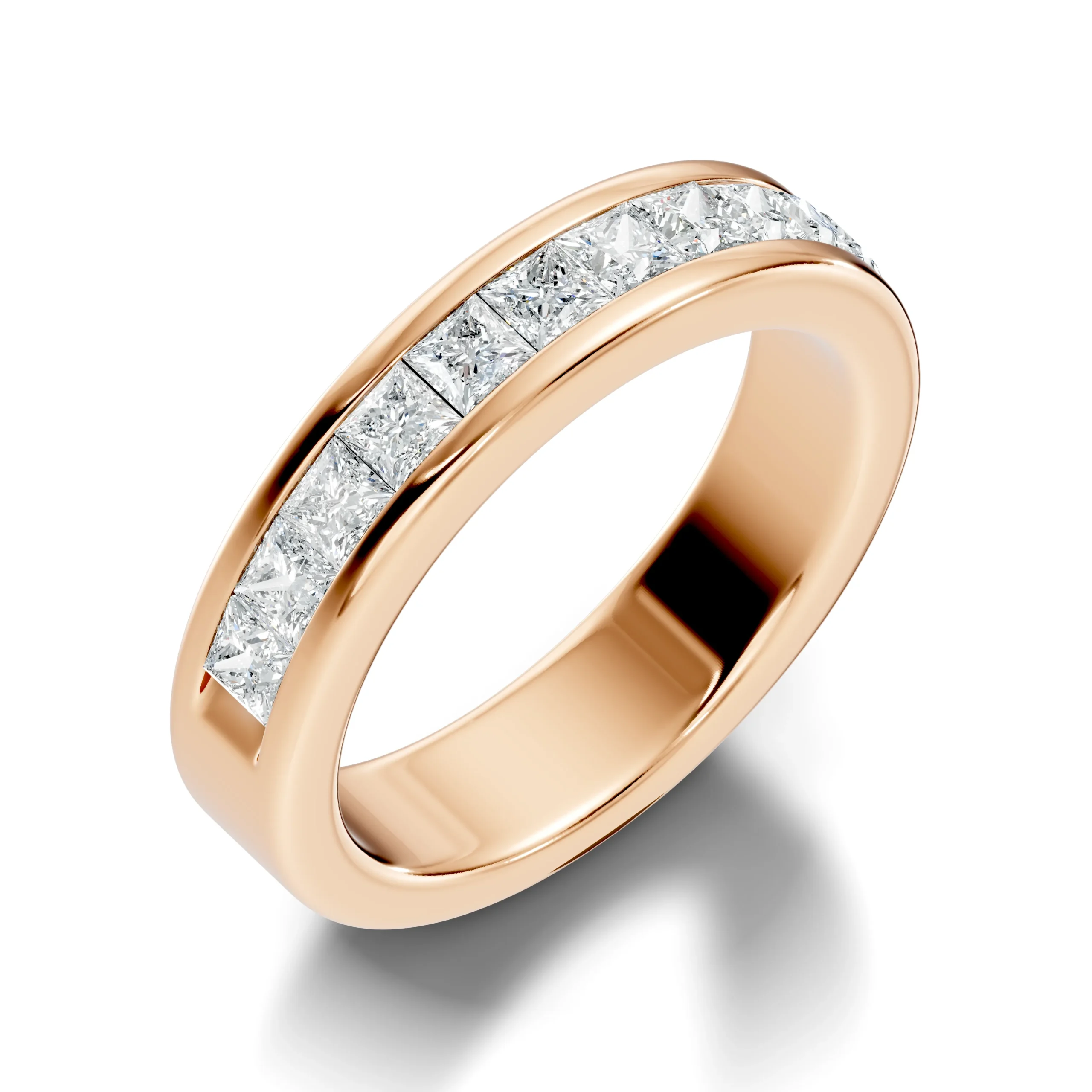 Princess Cut Diamond Channel Set Band - Image 3