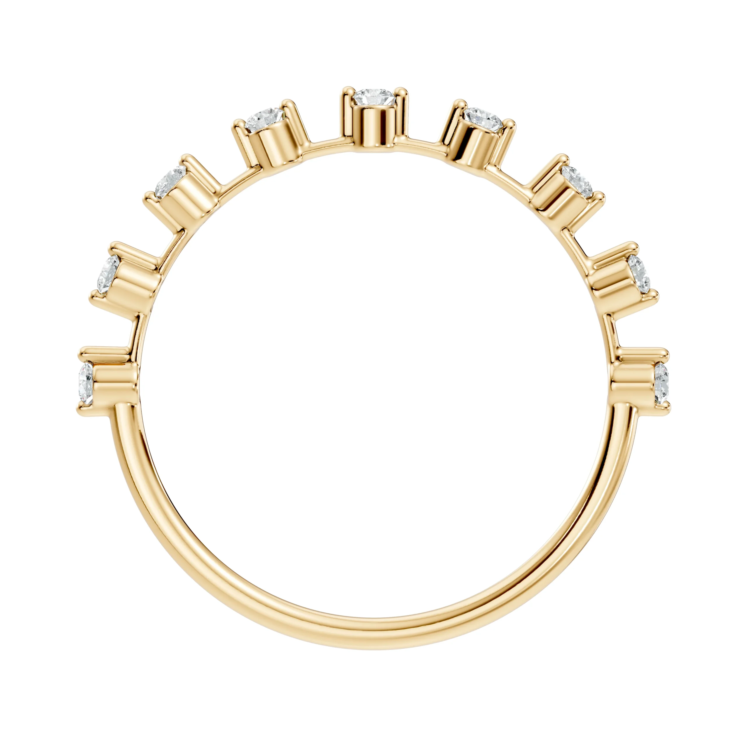 Luna Diamond Half Wedding Band - Image 5