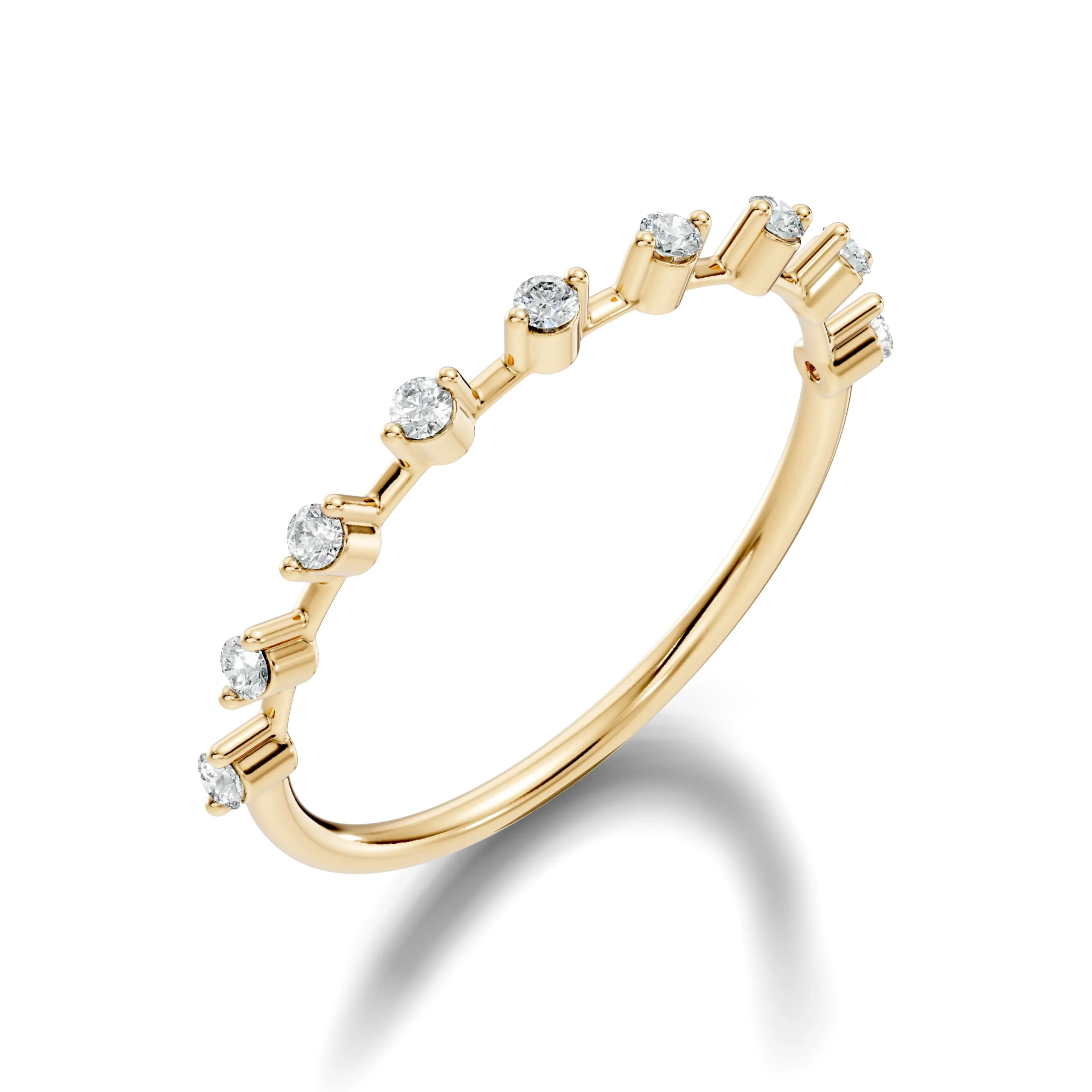 Luna Diamond Half Wedding Band - Image 2