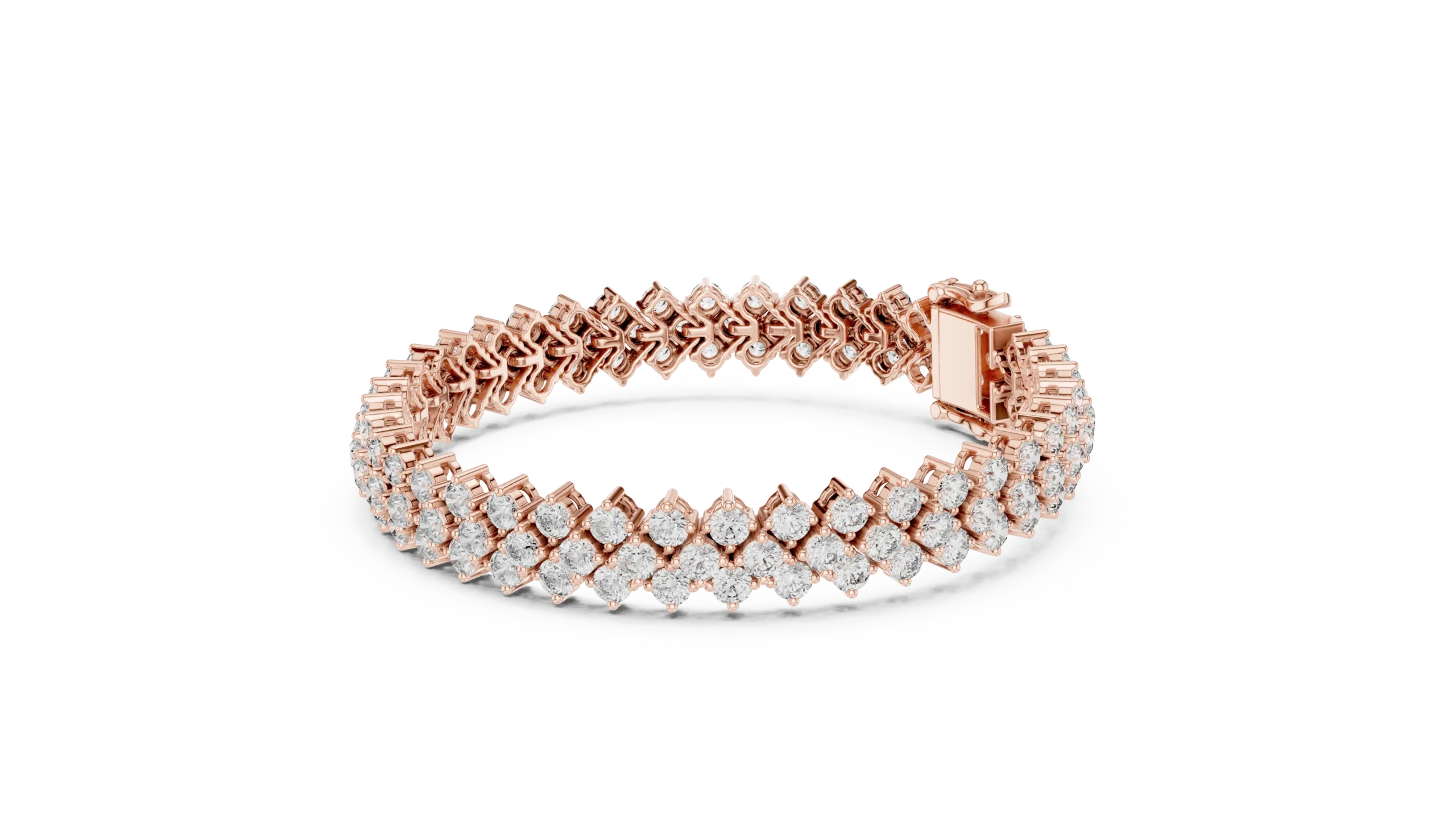 Geometric Criss-Cross Diamond Bracelet