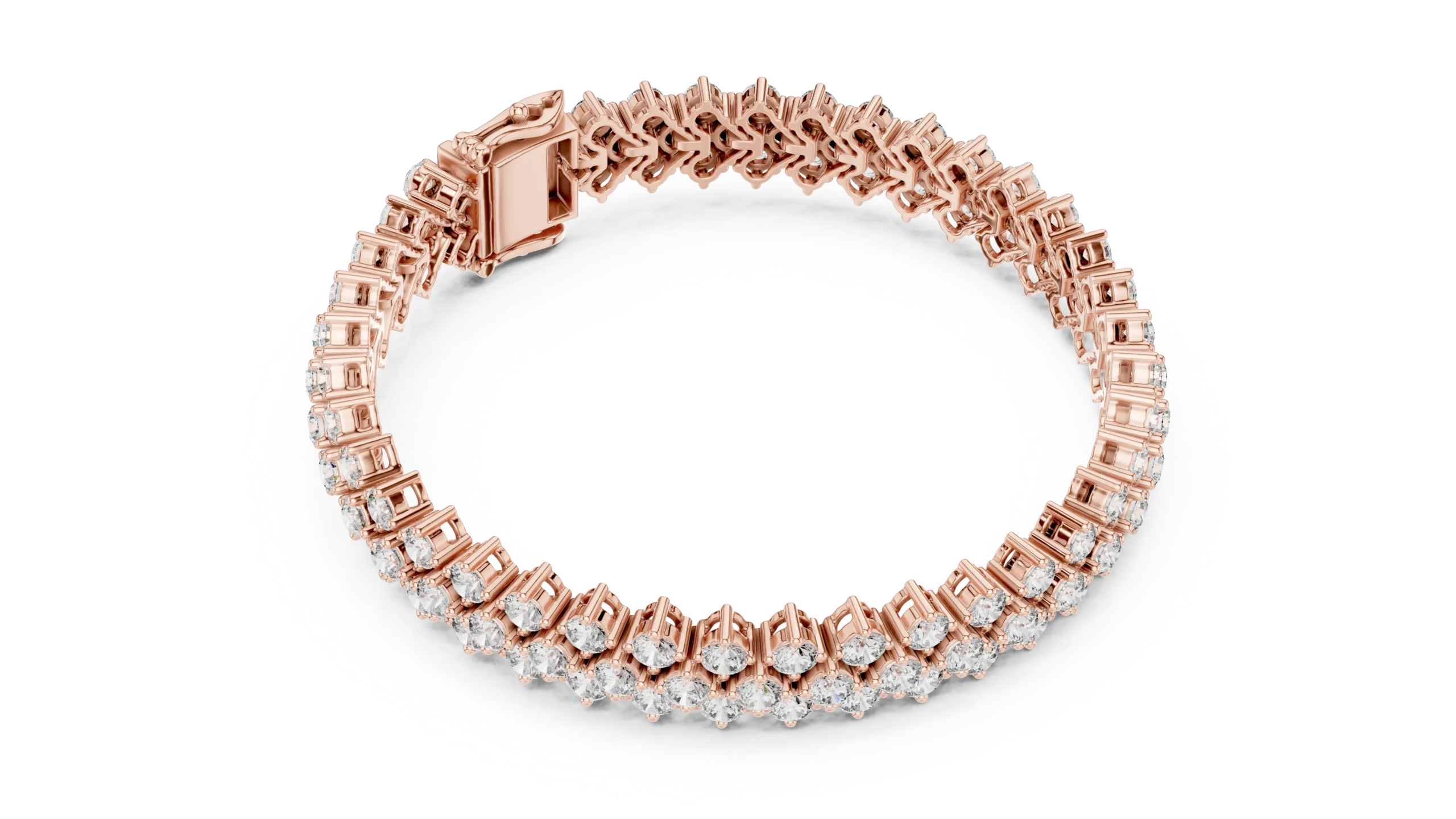Geometric Criss-Cross Diamond Bracelet - Image 4