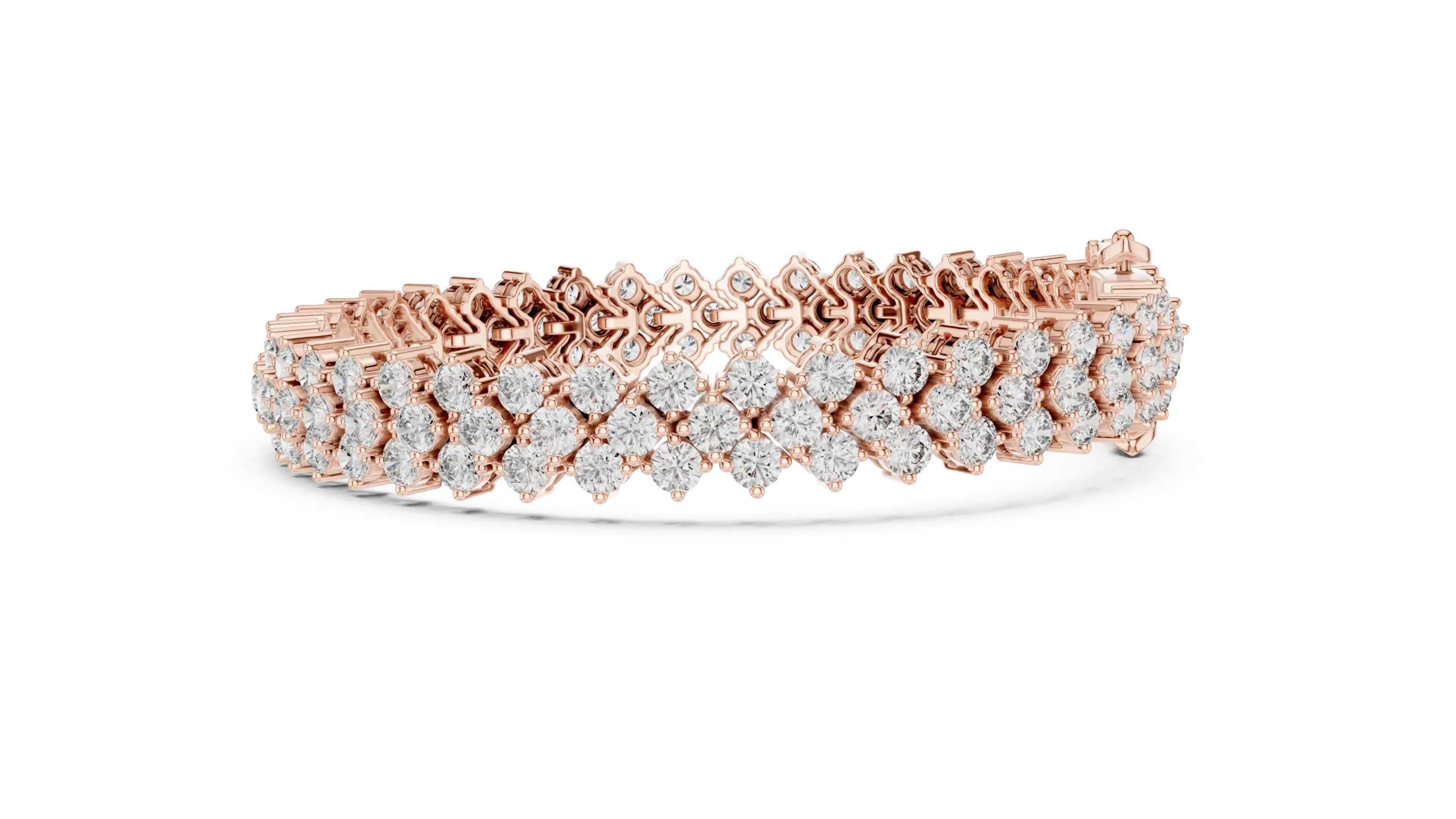Geometric Criss-Cross Diamond Bracelet - Image 3