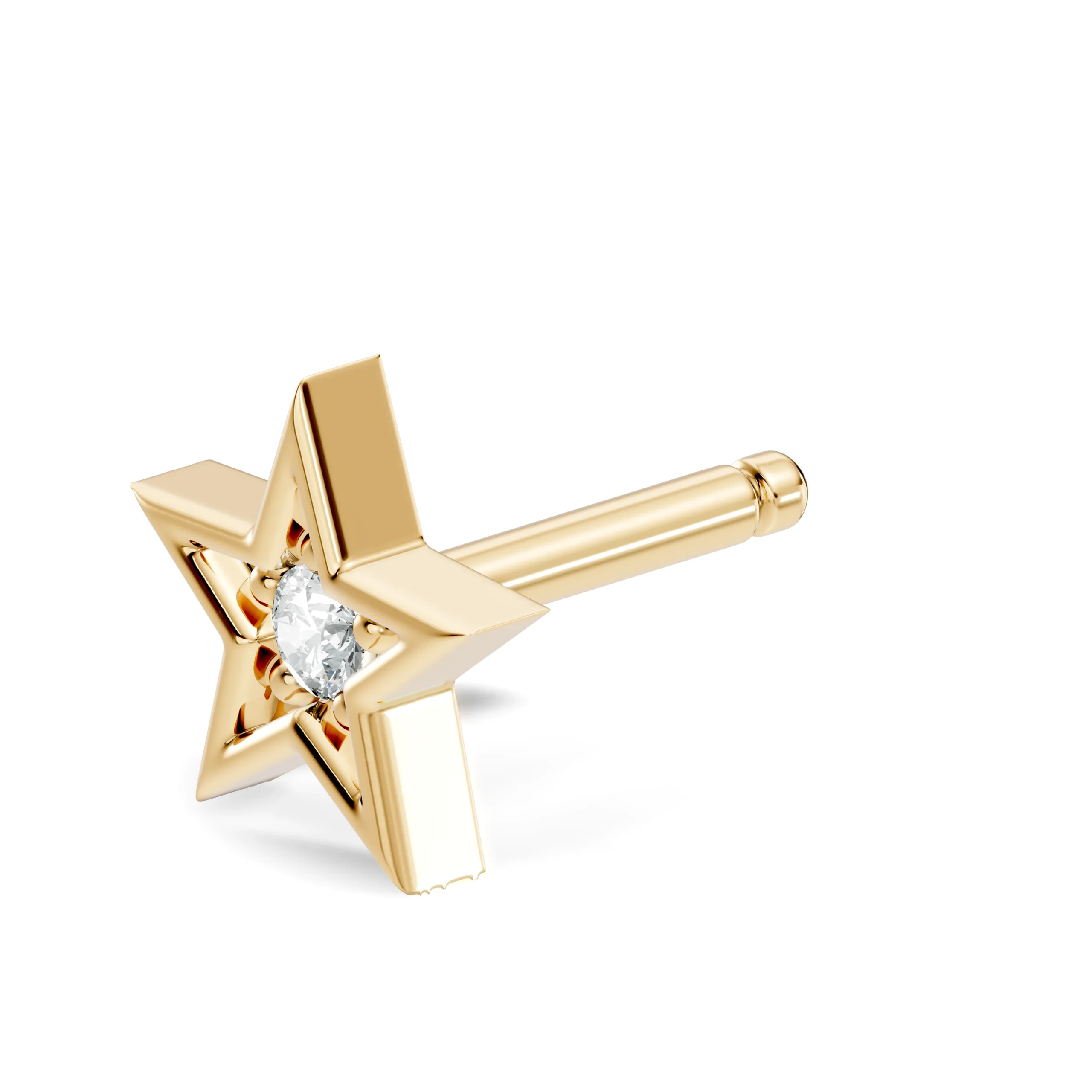 Wishing Star Diamond Nose Stud - Image 2