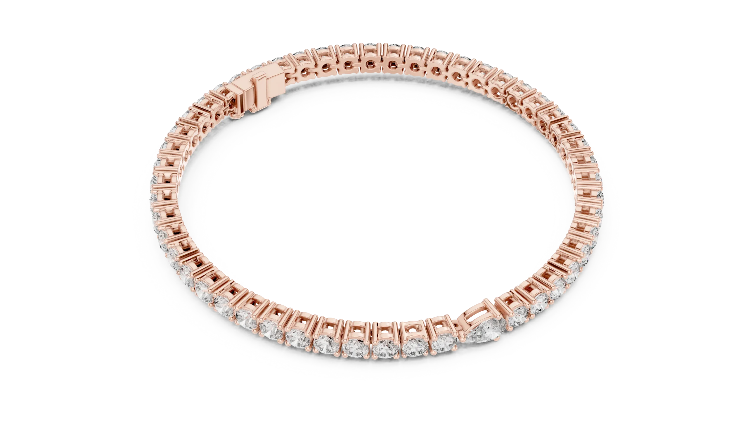 Infinity Circle Diamond Tennis Bracelet - Image 2
