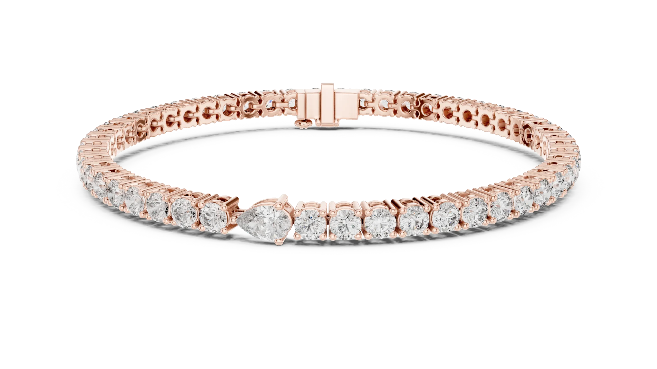 Infinity Circle Diamond Tennis Bracelet - Image 4