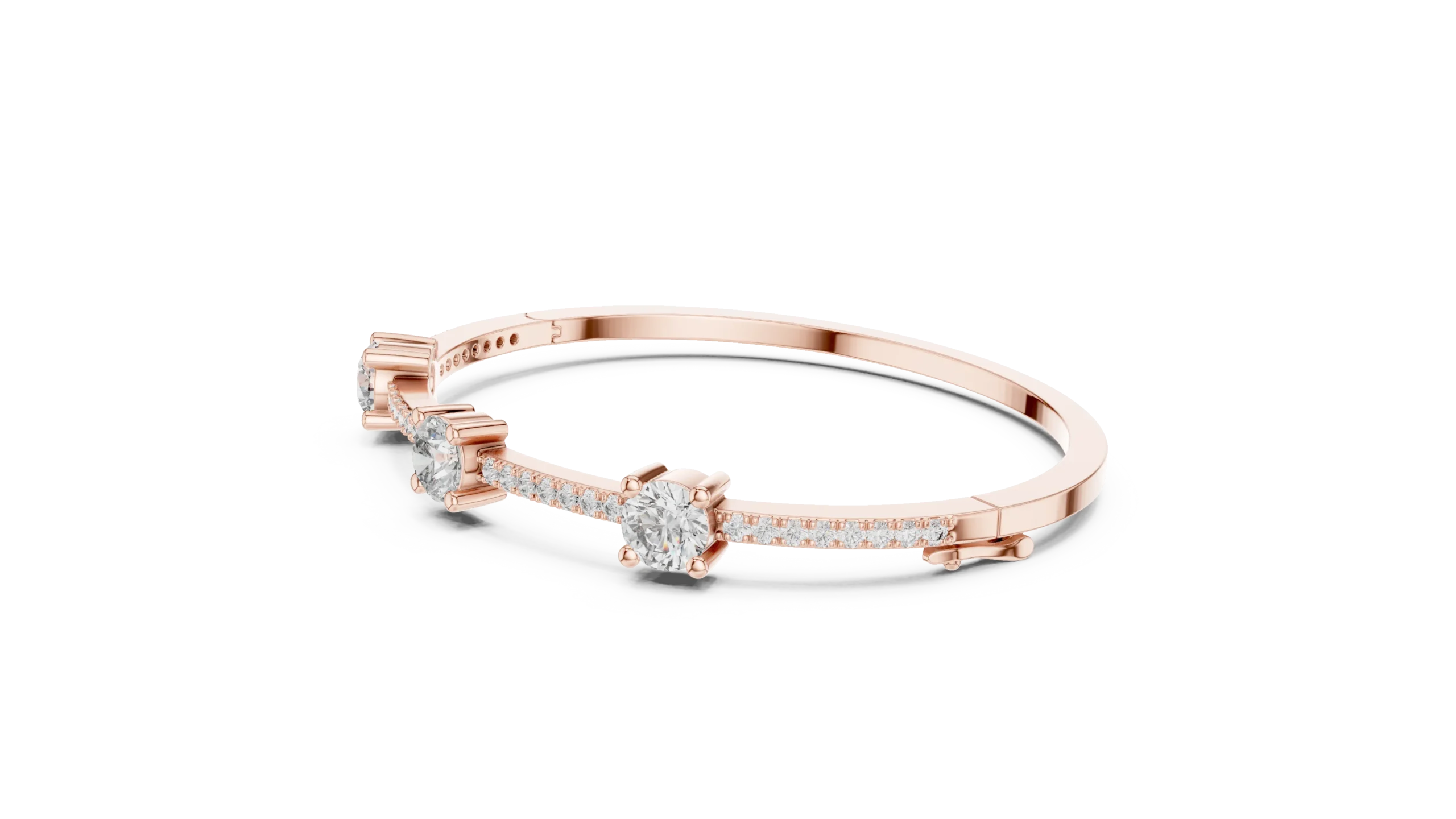 Fusion Glow Diamond Kada Bangle - Image 4