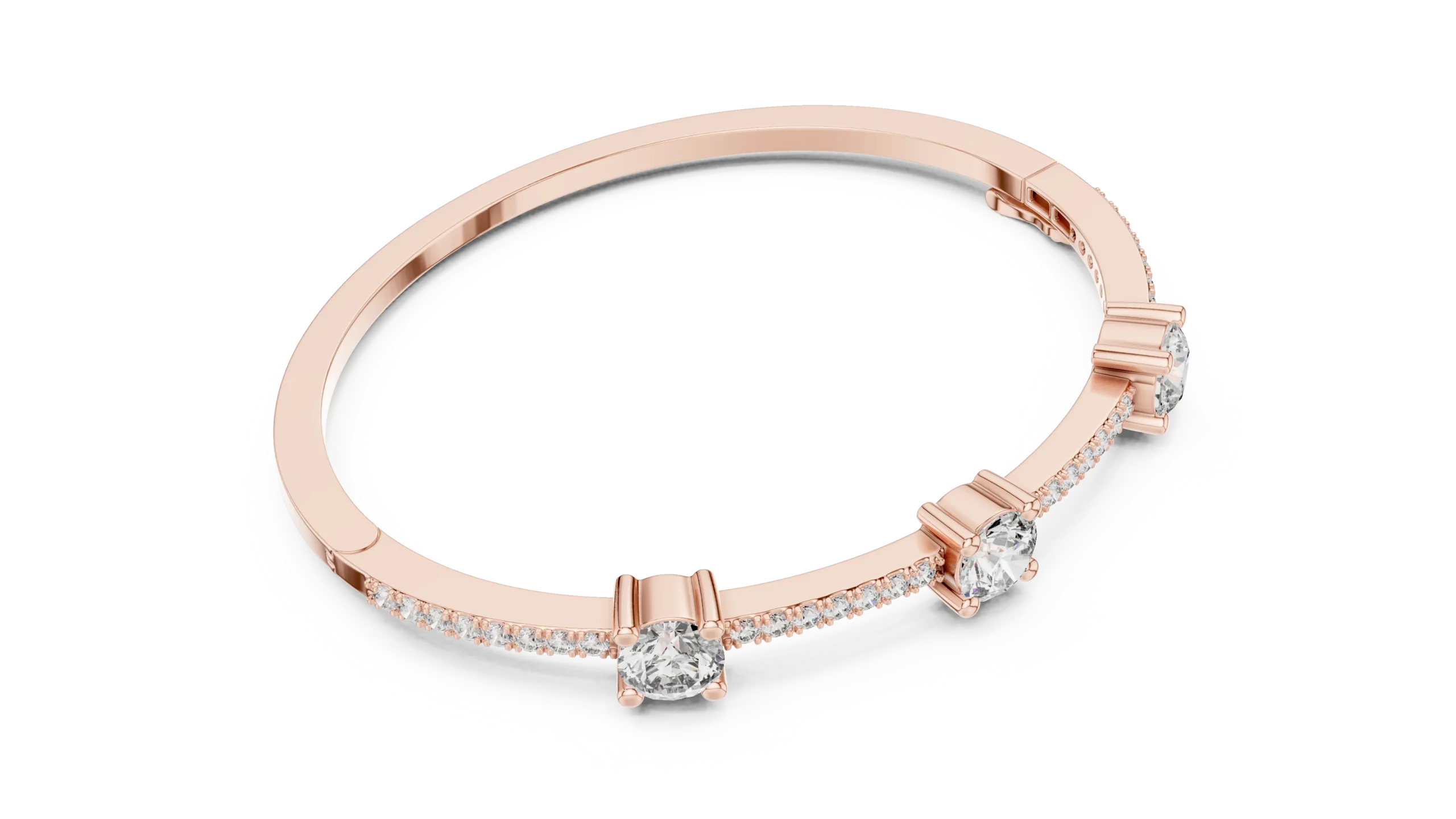 Fusion Glow Diamond Kada Bangle - Image 3