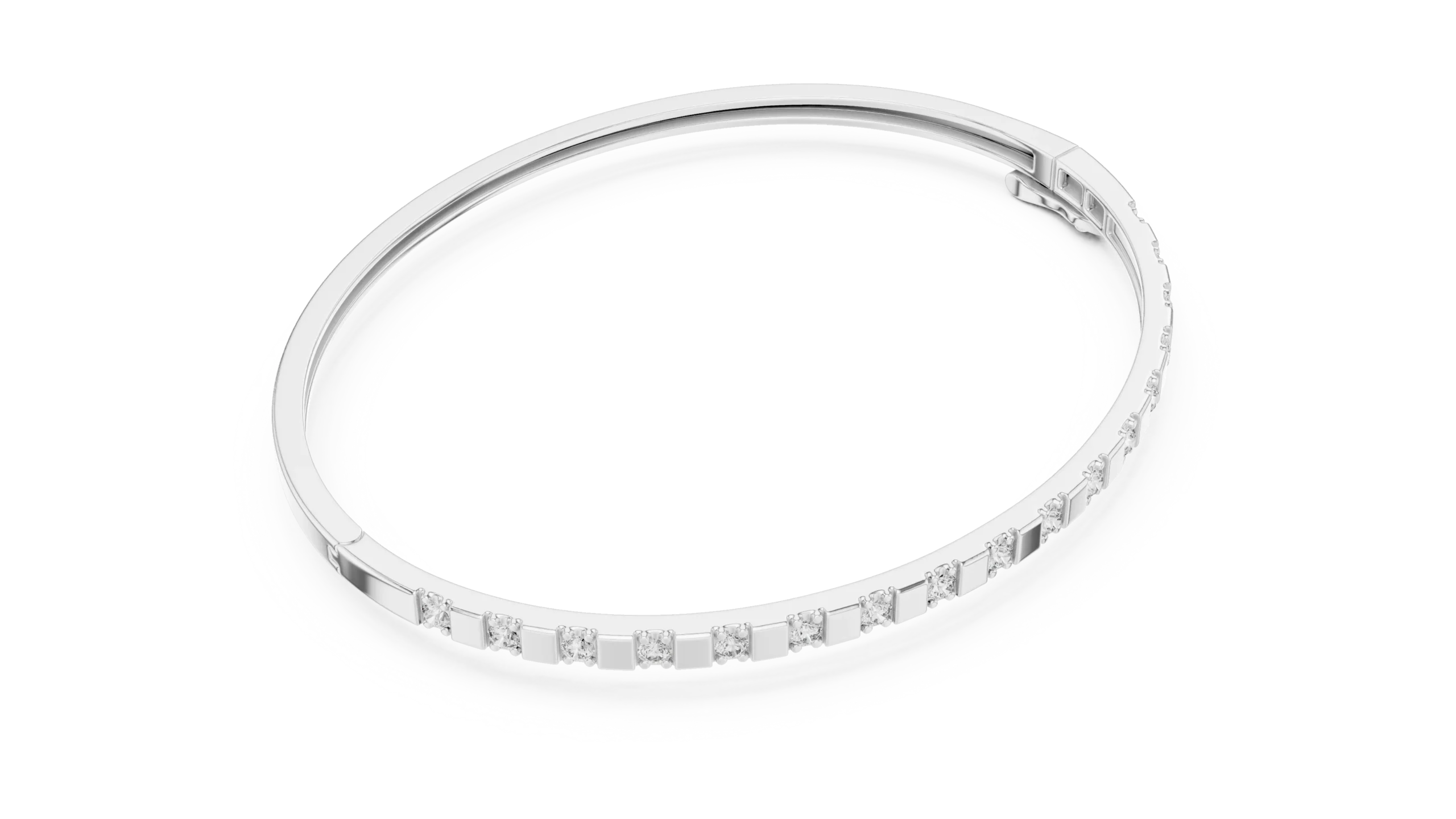 Luminaire White Gold Diamond Tennis Bracelet - Image 3