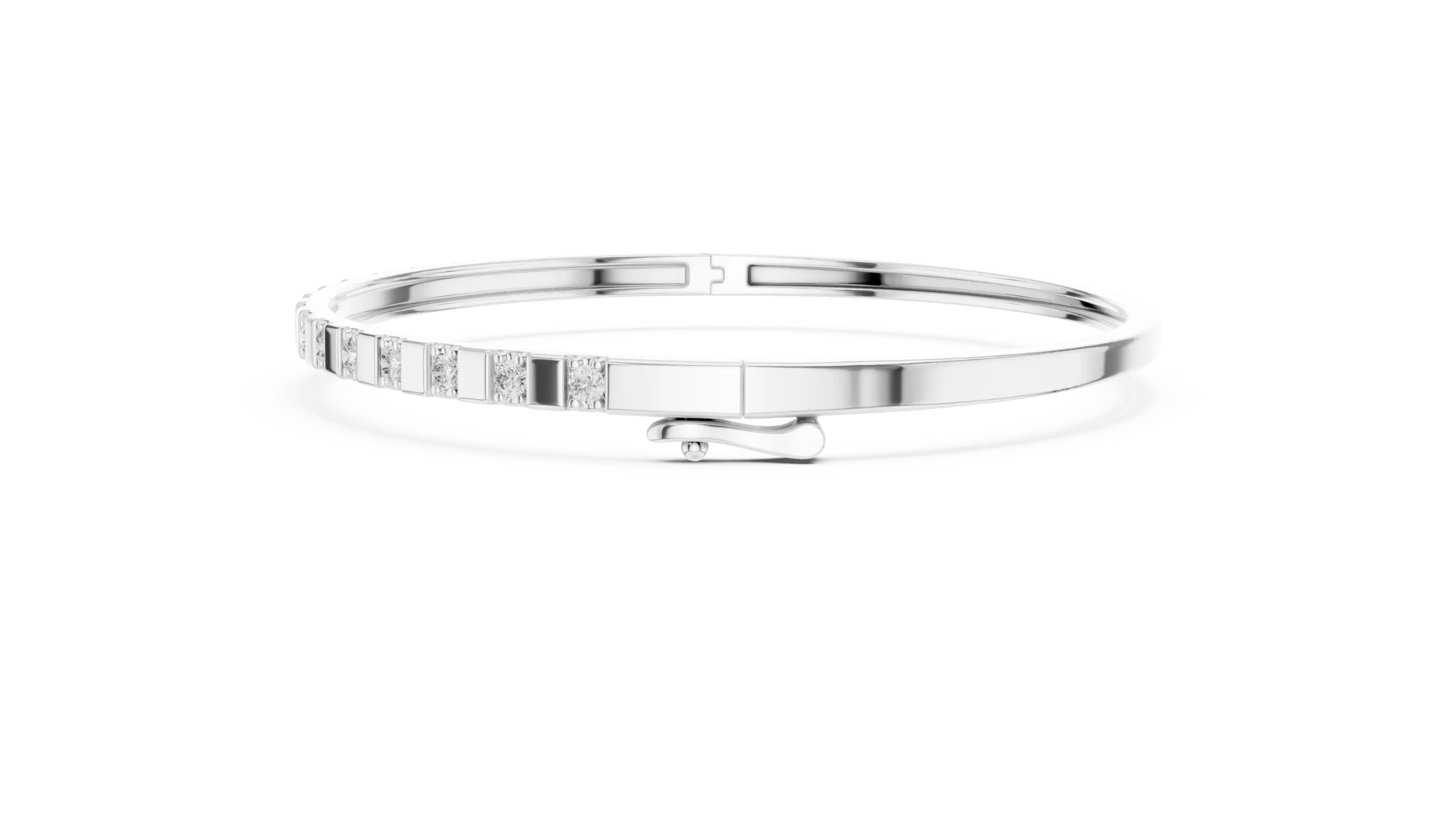 Luminaire White Gold Diamond Tennis Bracelet - Image 2