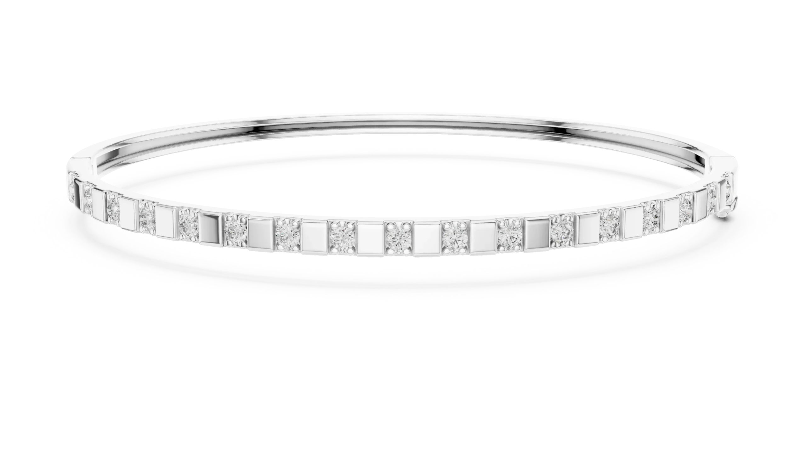 Luminaire White Gold Diamond Tennis Bracelet