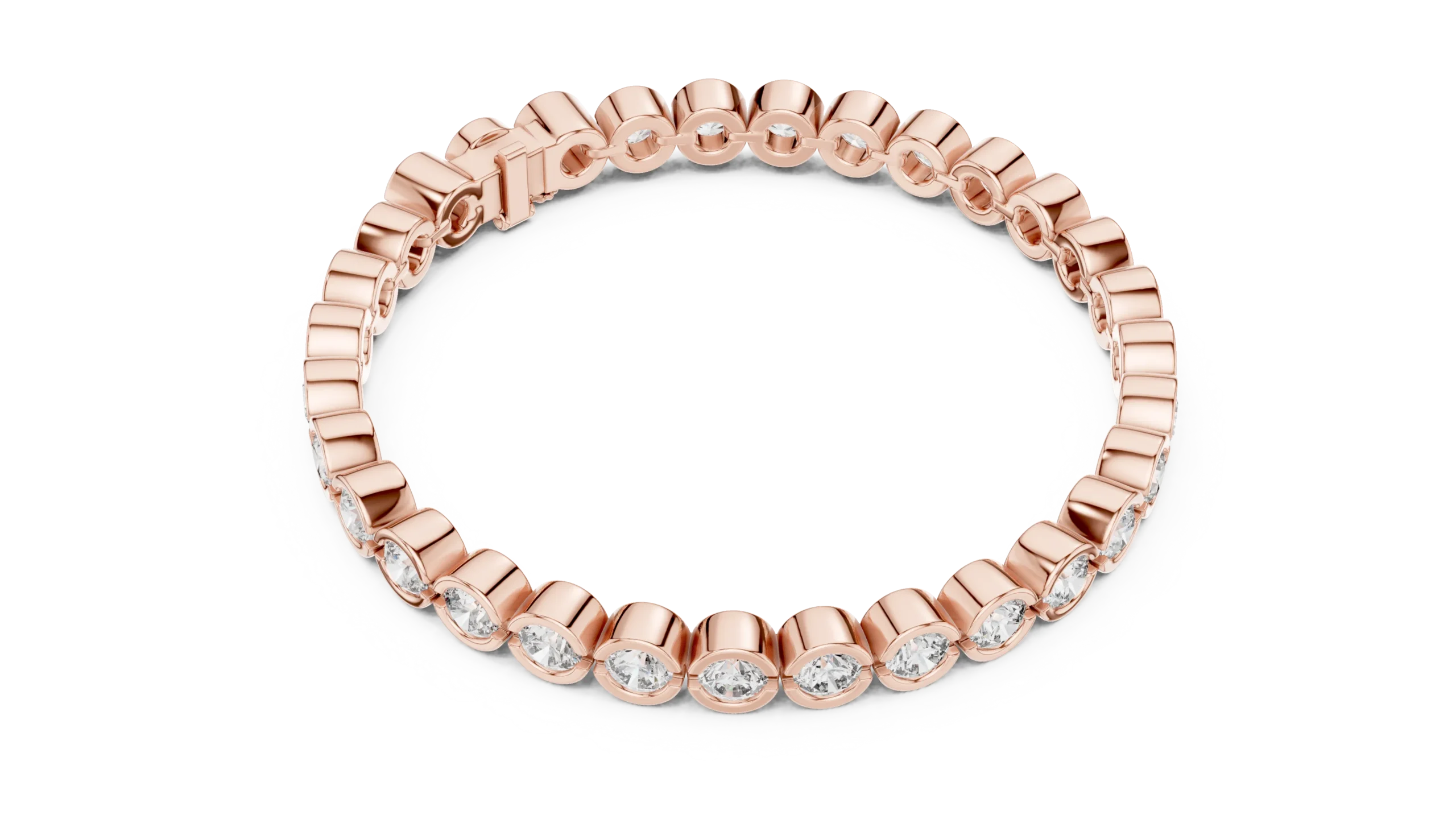 Scalloped Diamond Eternity Bracelet - Image 4