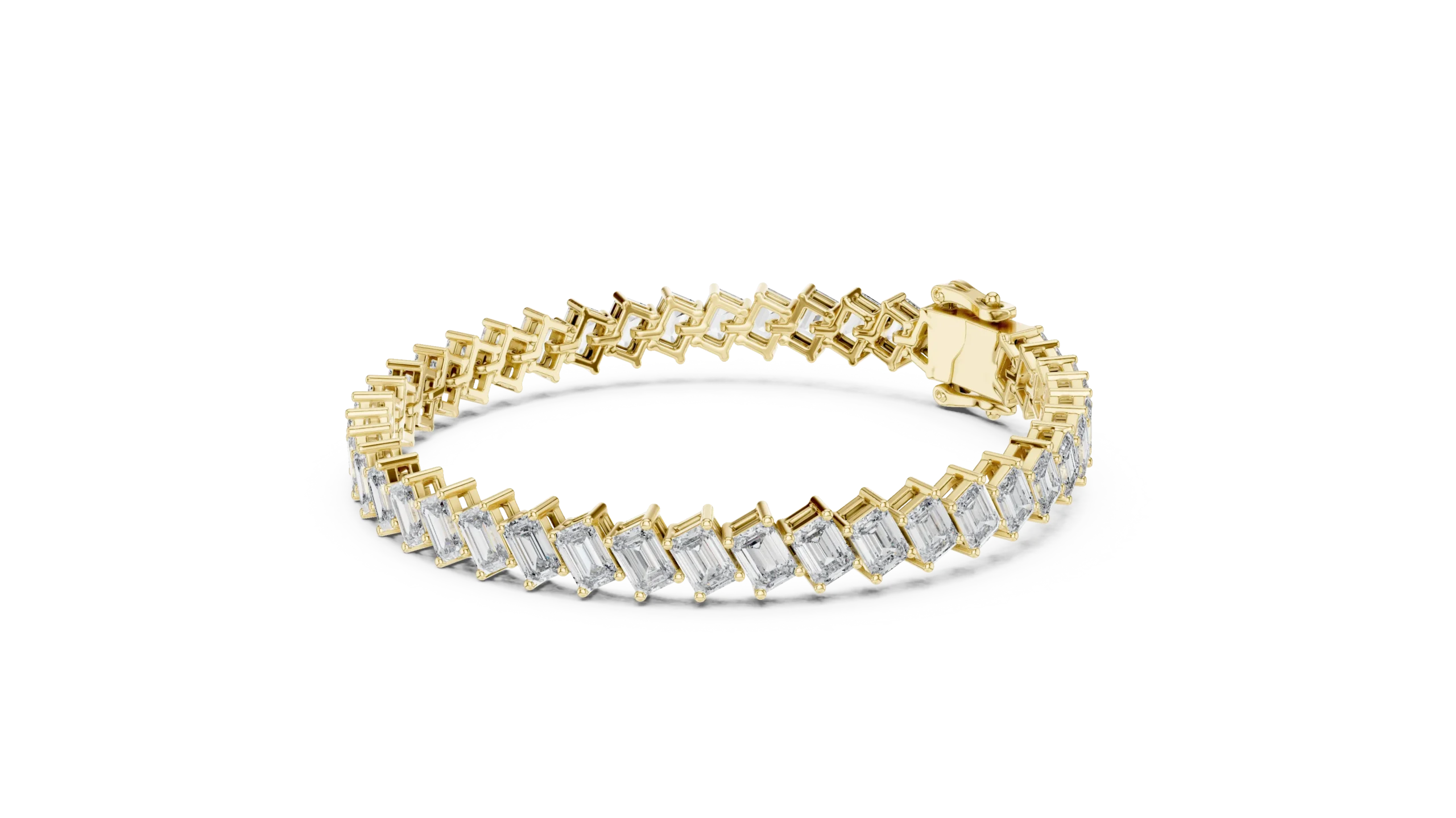 Alira Emerald Zigzag Diamond Bracelet - Image 4