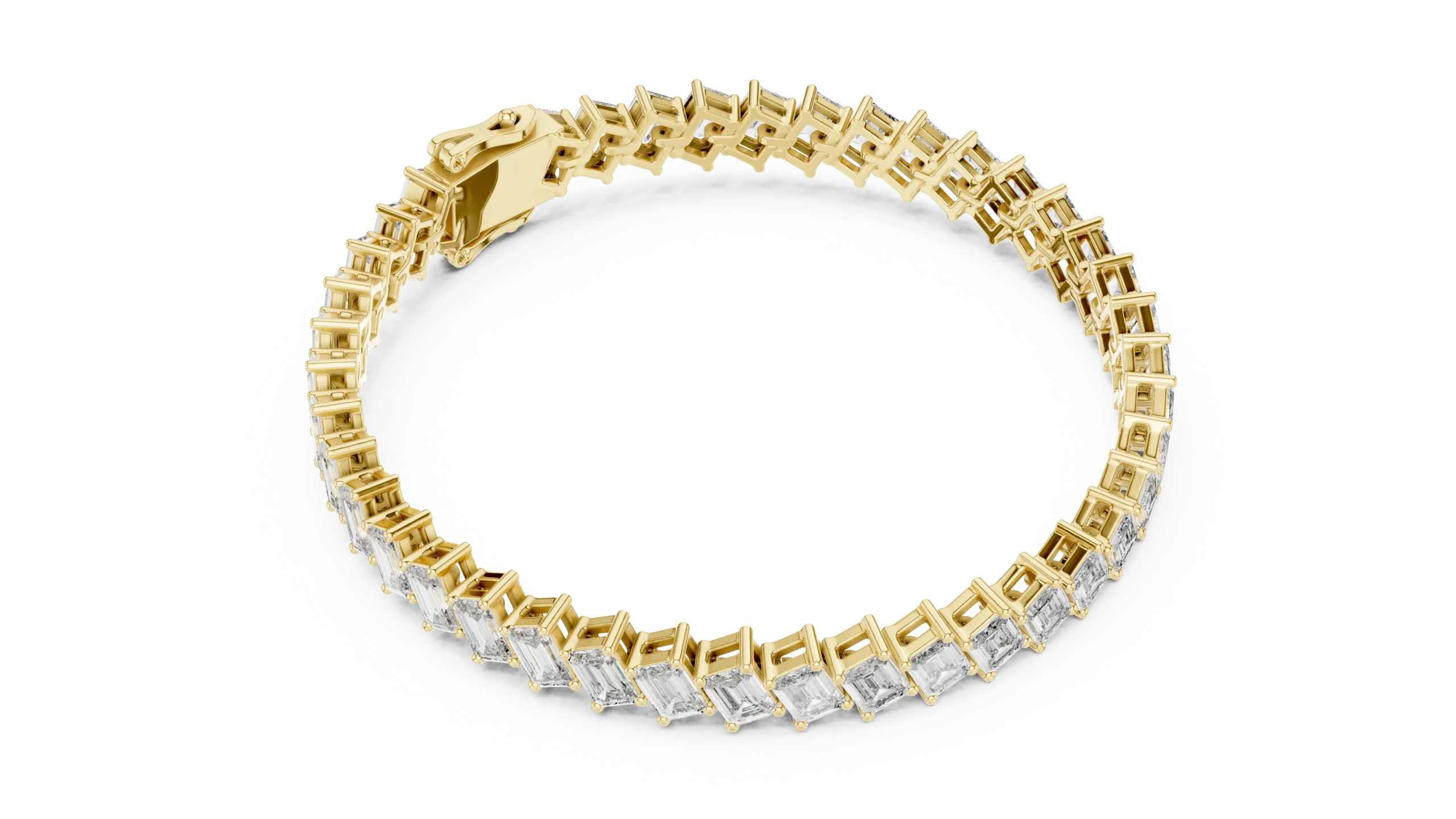 Alira Emerald Zigzag Diamond Bracelet - Image 3