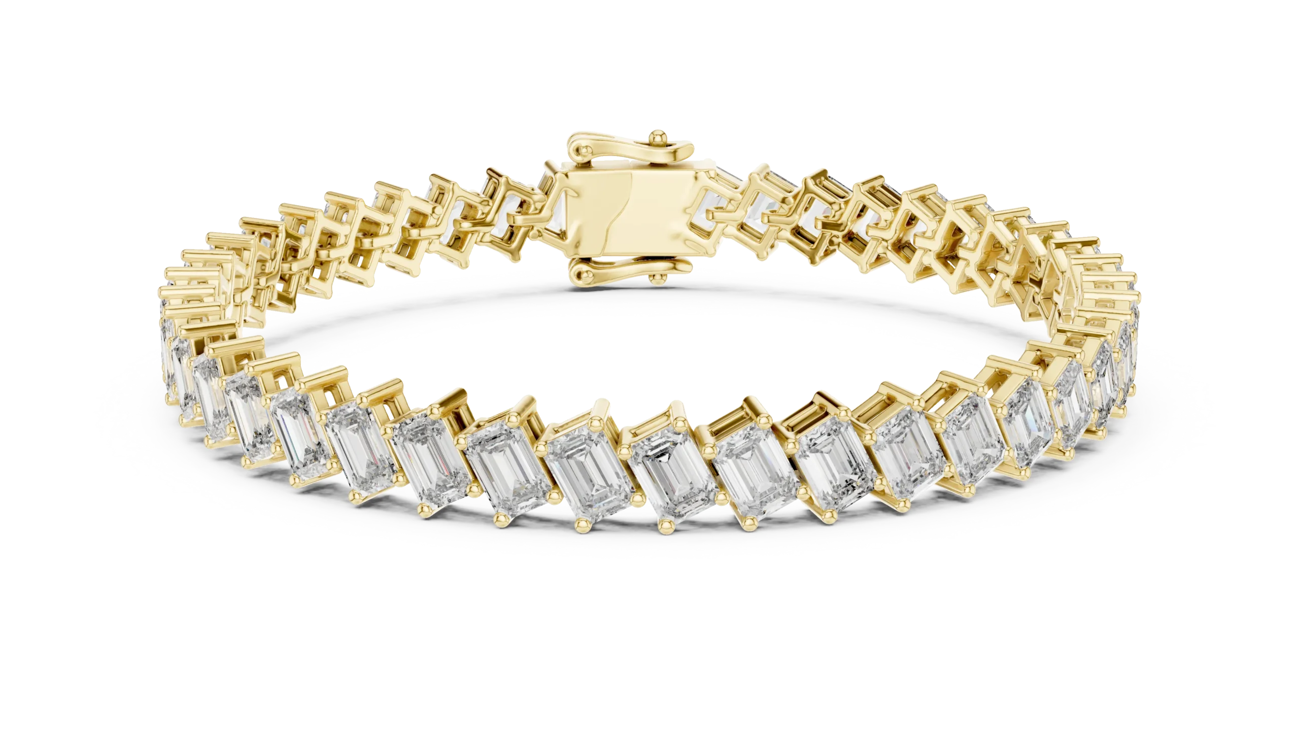 Alira Emerald Zigzag Diamond Bracelet - Image 2