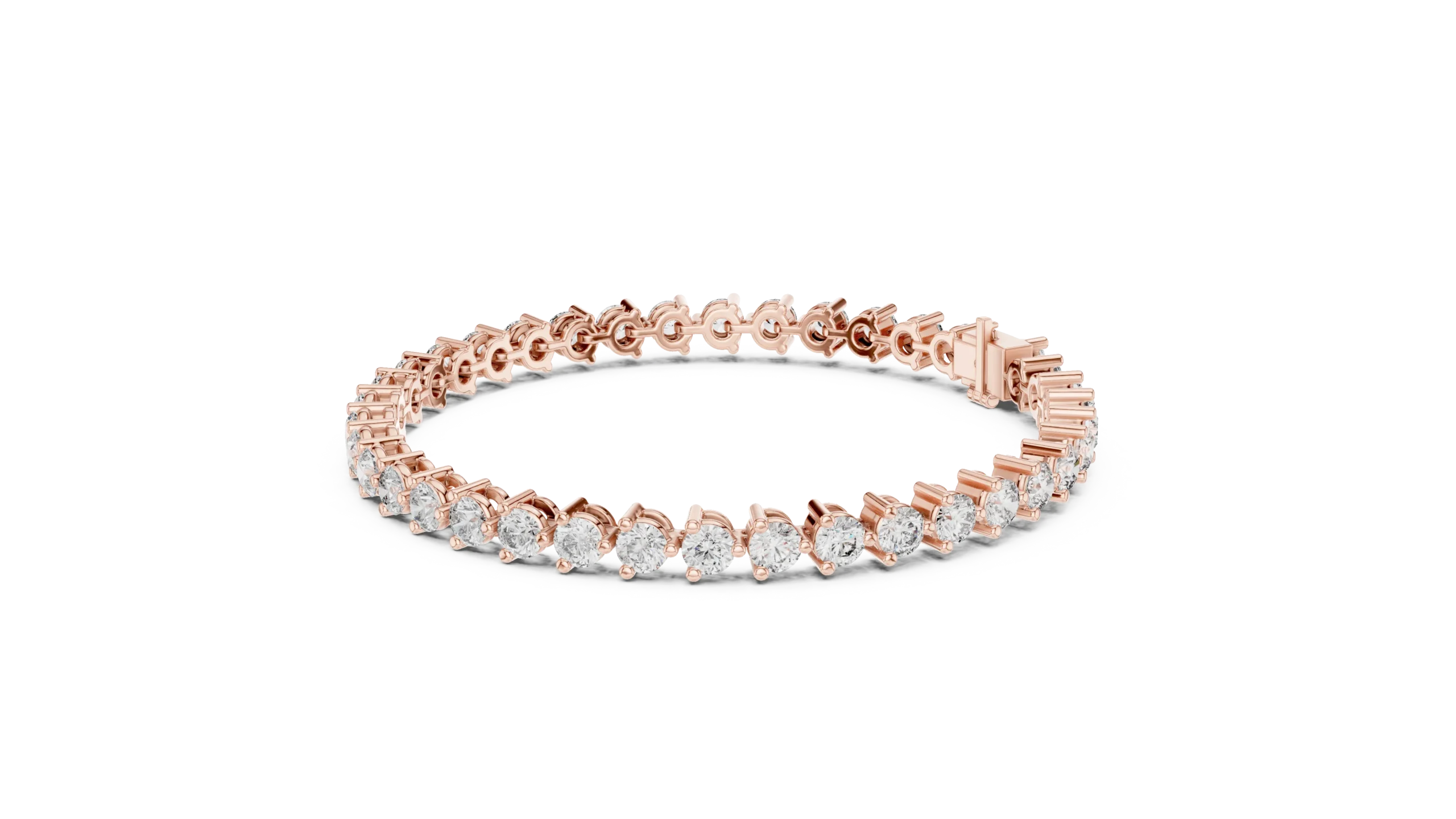 Celestial Rose Gold Diamond Tennis Bracelet - Image 4