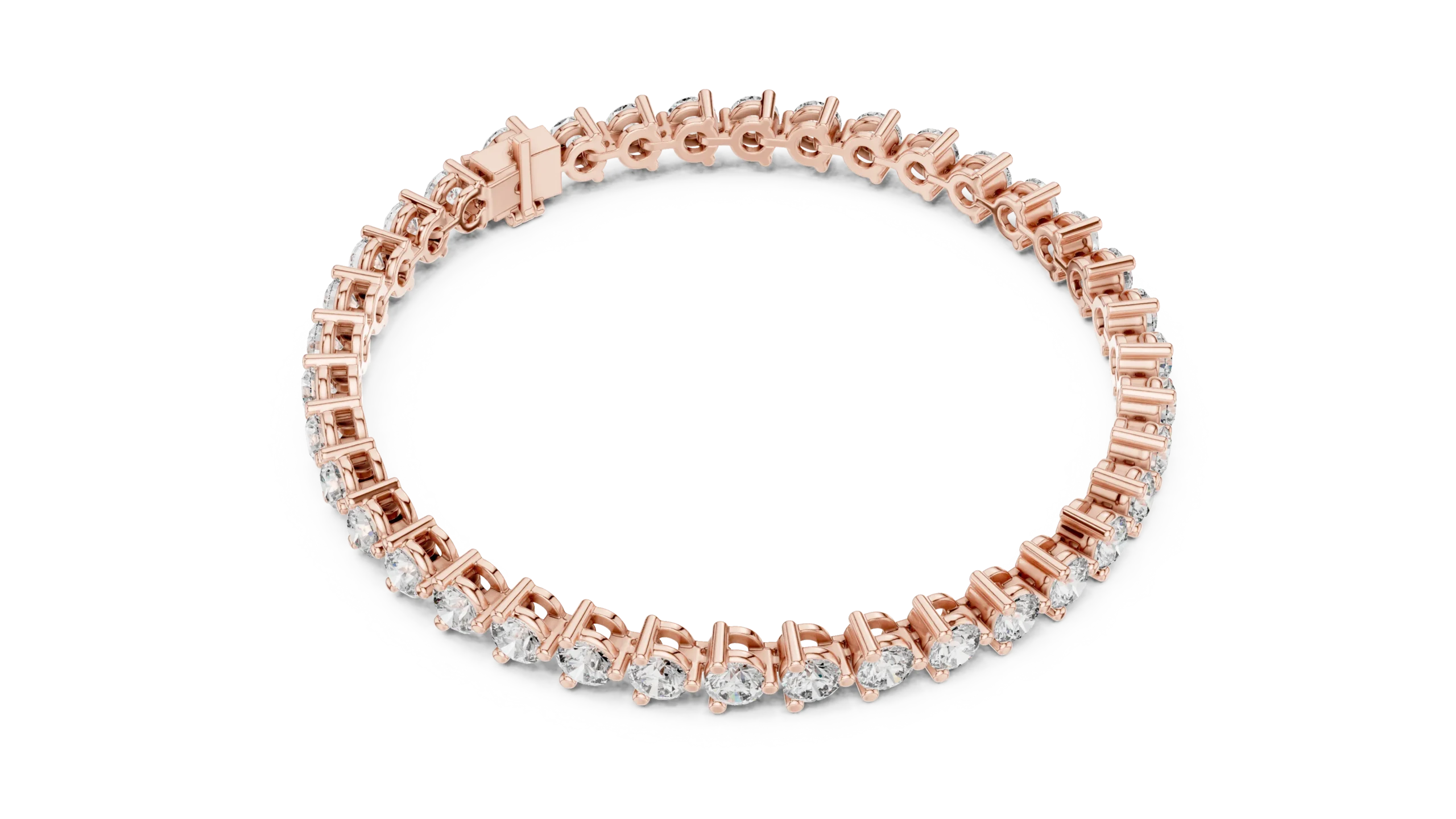 Celestial Rose Gold Diamond Tennis Bracelet - Image 3