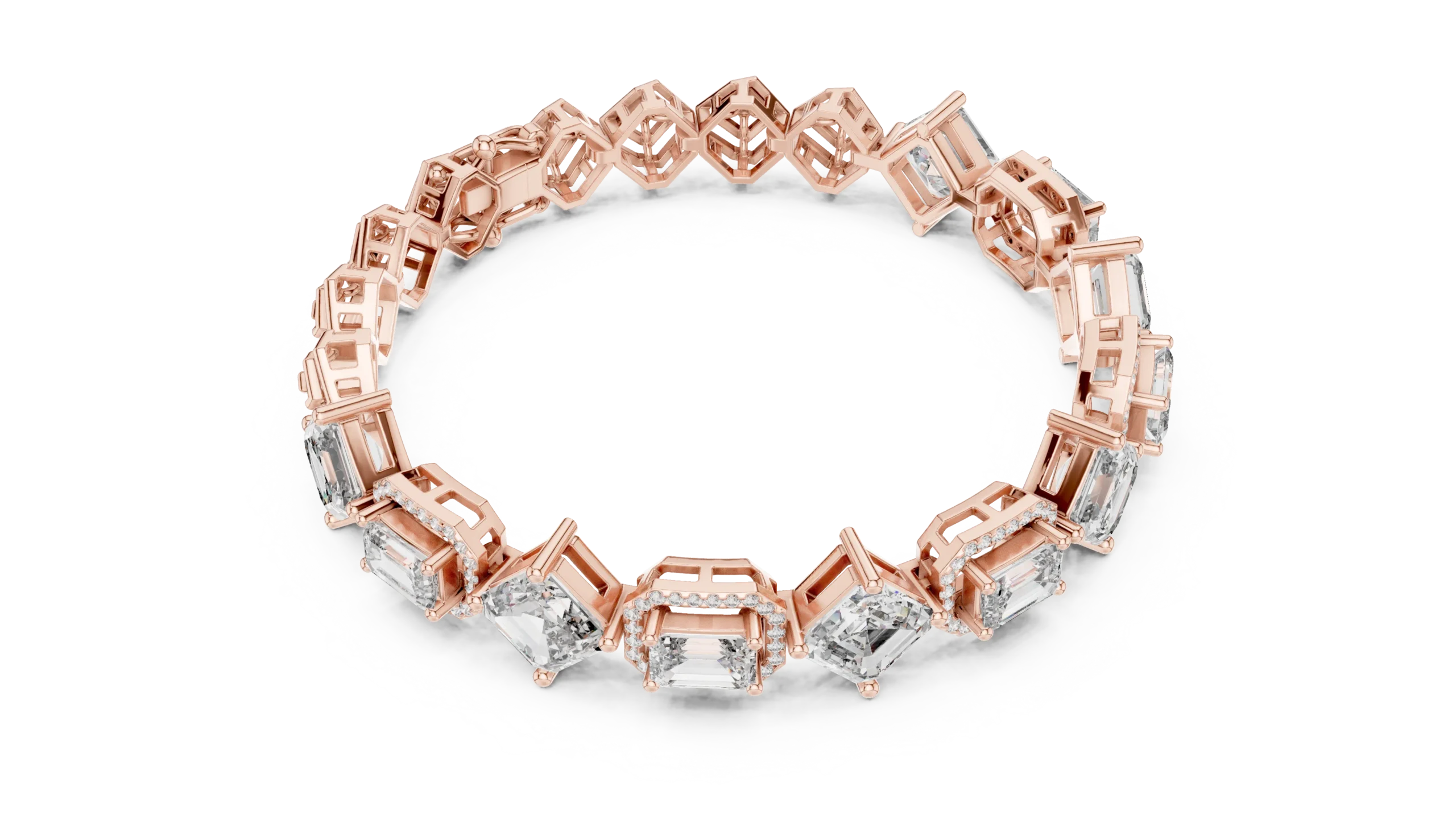 Fancy Mixed-Cut Diamond Eternity Bracelet - Image 2