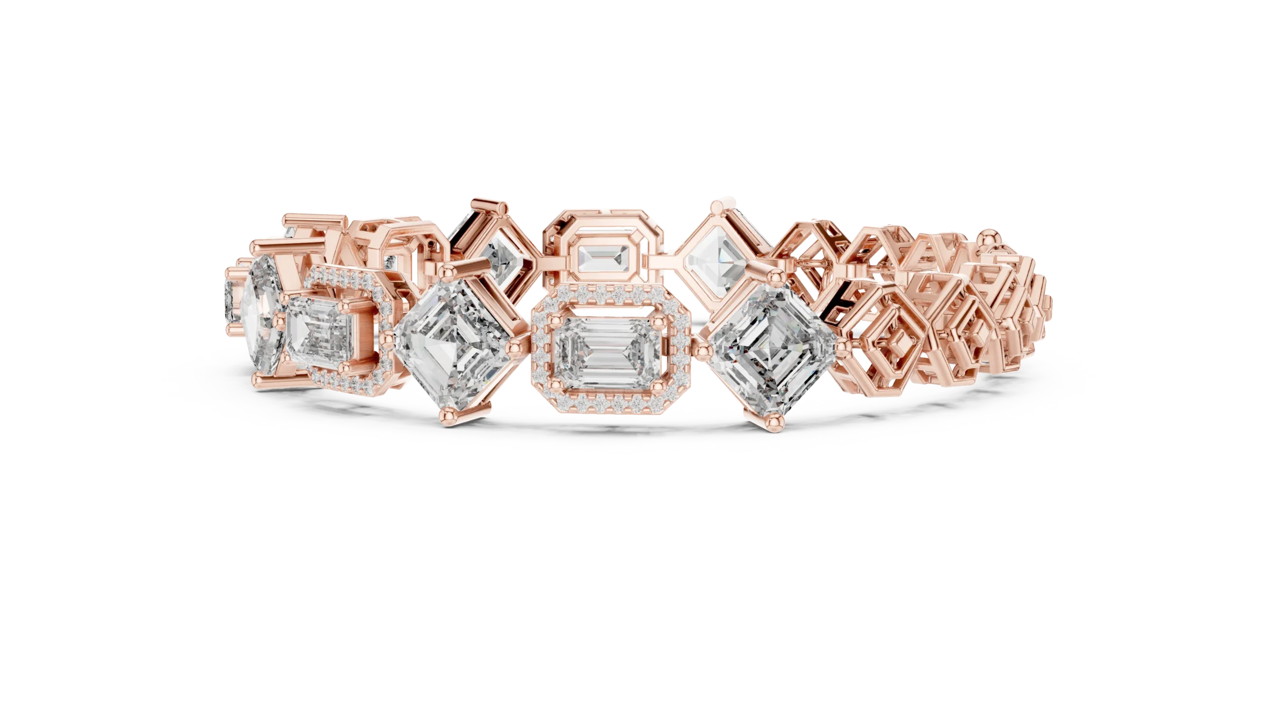 Fancy Mixed-Cut Diamond Eternity Bracelet - Image 3
