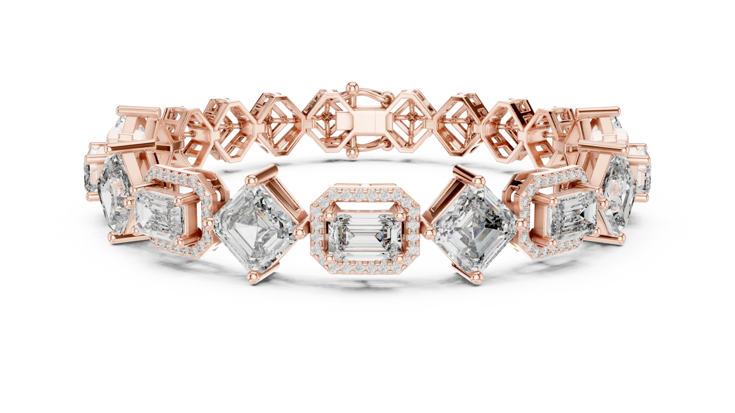 Fancy Mixed-Cut Diamond Eternity Bracelet - Image 4