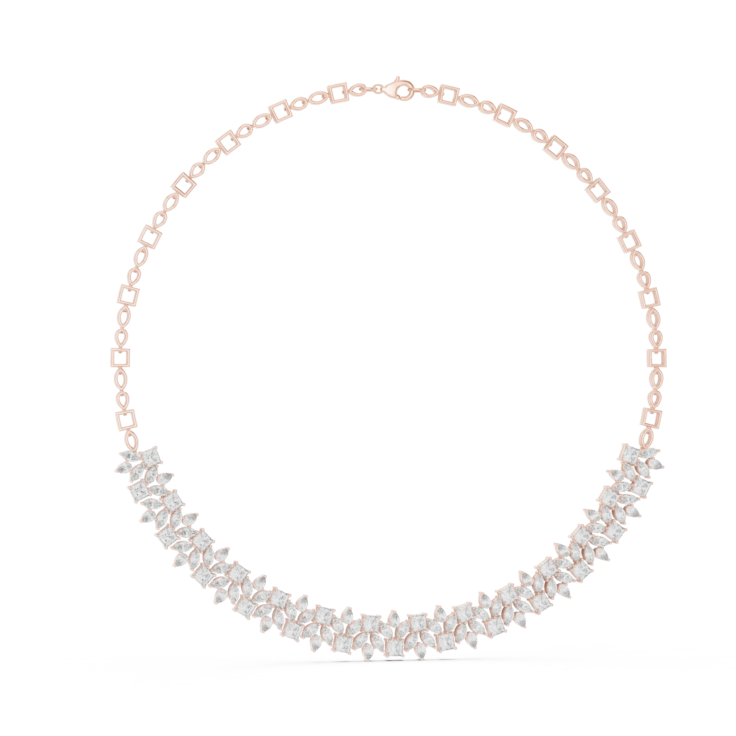 Floral Bloom Diamond Statement Necklace