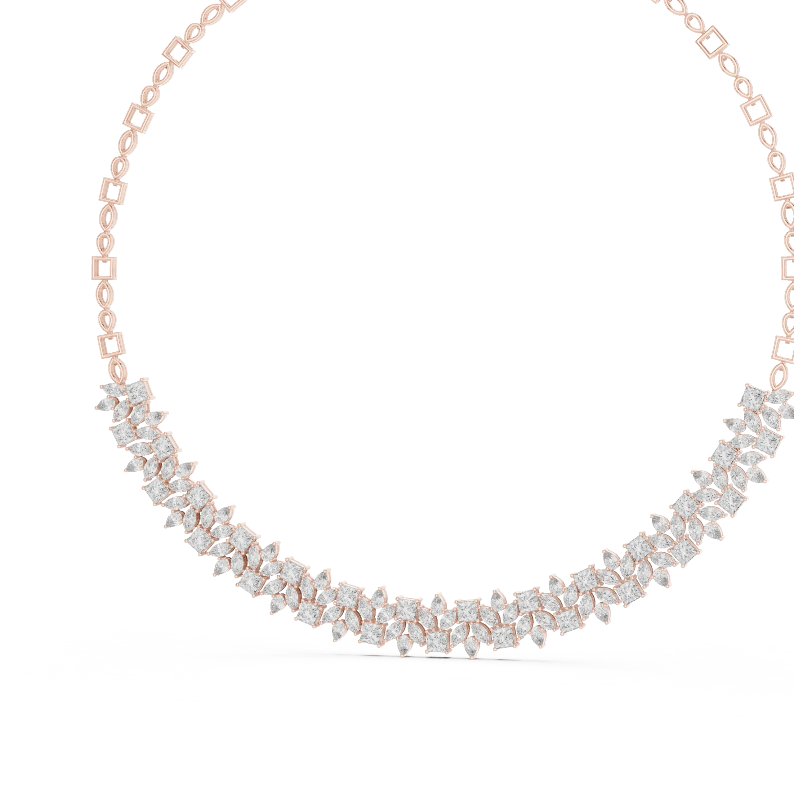 Floral Bloom Diamond Statement Necklace - Image 2
