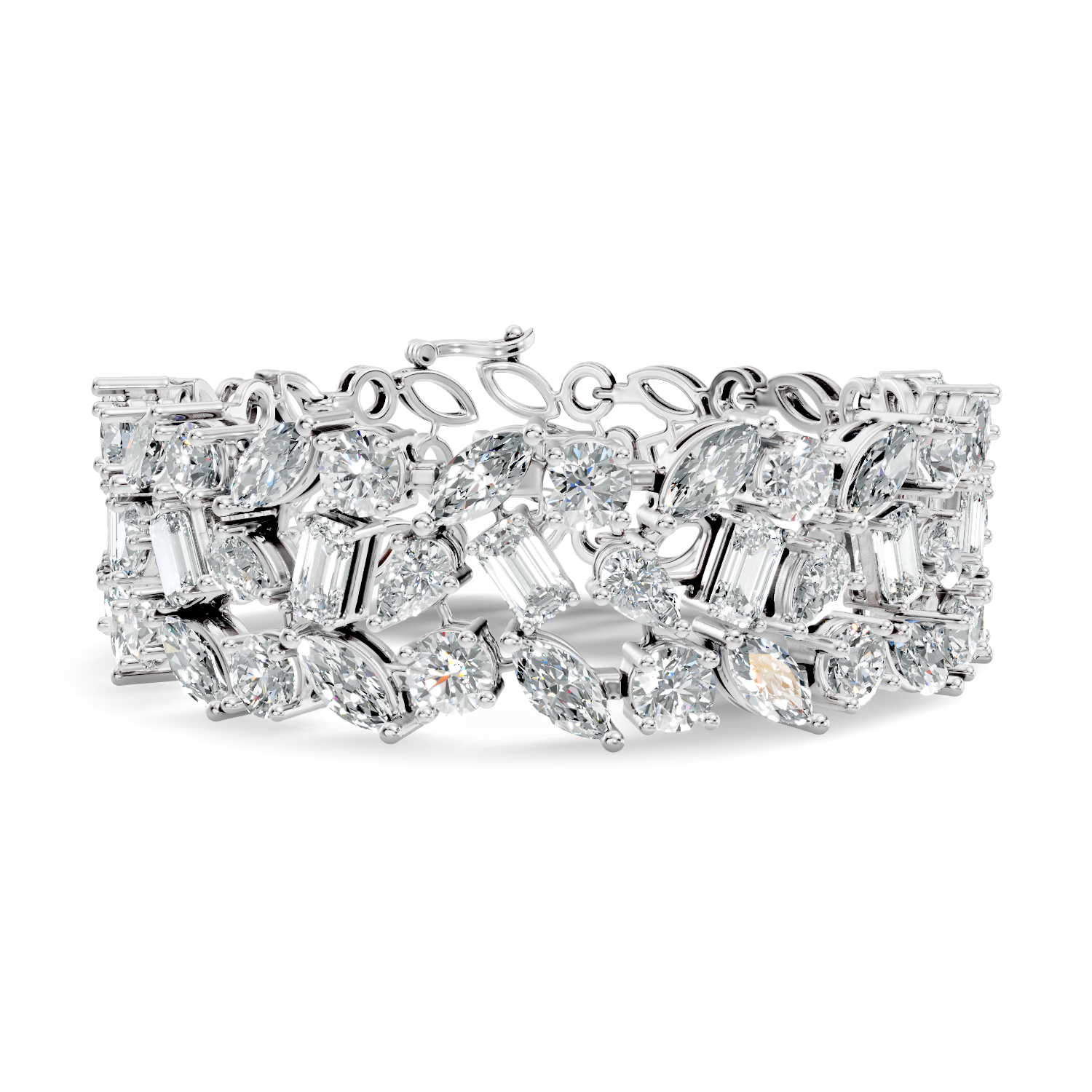 Royal Multi-Shape Diamond Bracelet - Image 2