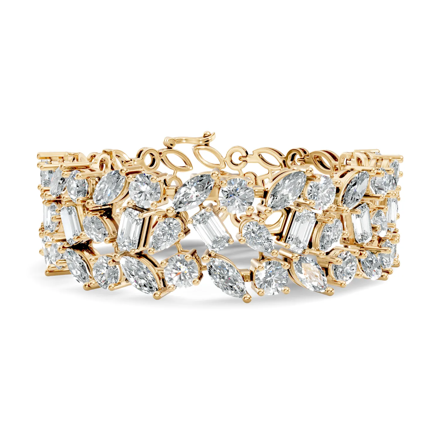 Royal Multi-Shape Diamond Bracelet - Image 3